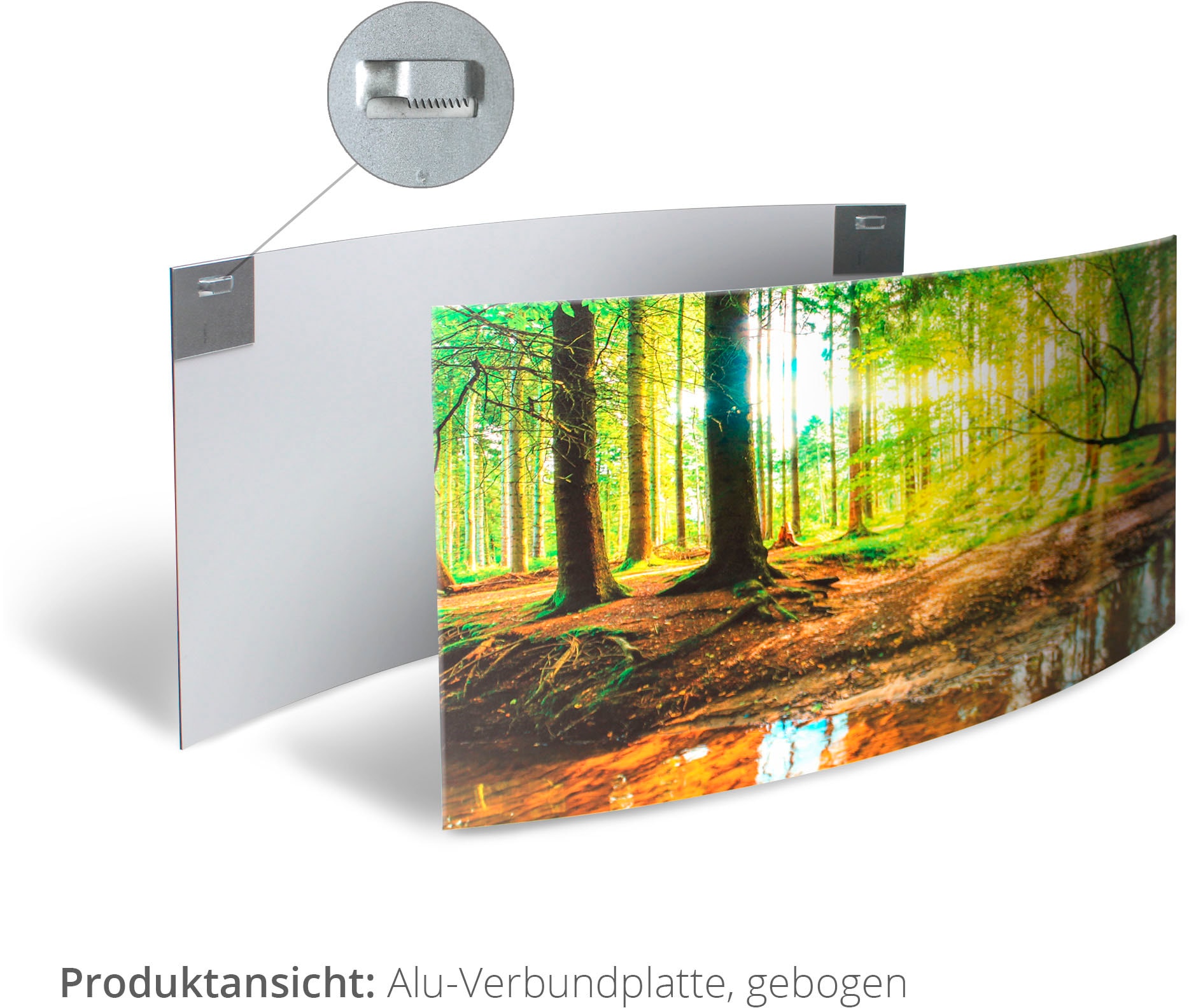 Optik »Landschaft bestellen gebogen St.), (1 3D Raten in Artland Berge, Wandbild Alpen«, auf den