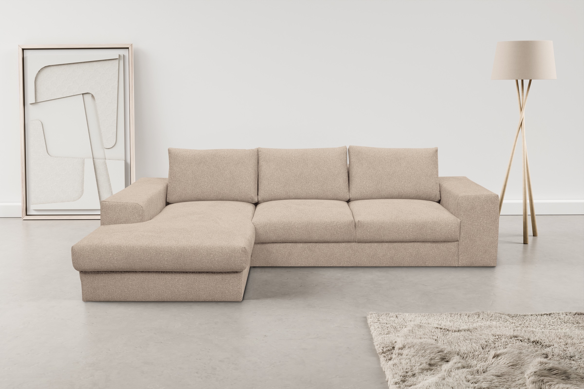 WERK2 Ecksofa »Rozzana Design Ecksofa mit hohem Komfort, zeitlos & elegant, günstig online kaufen