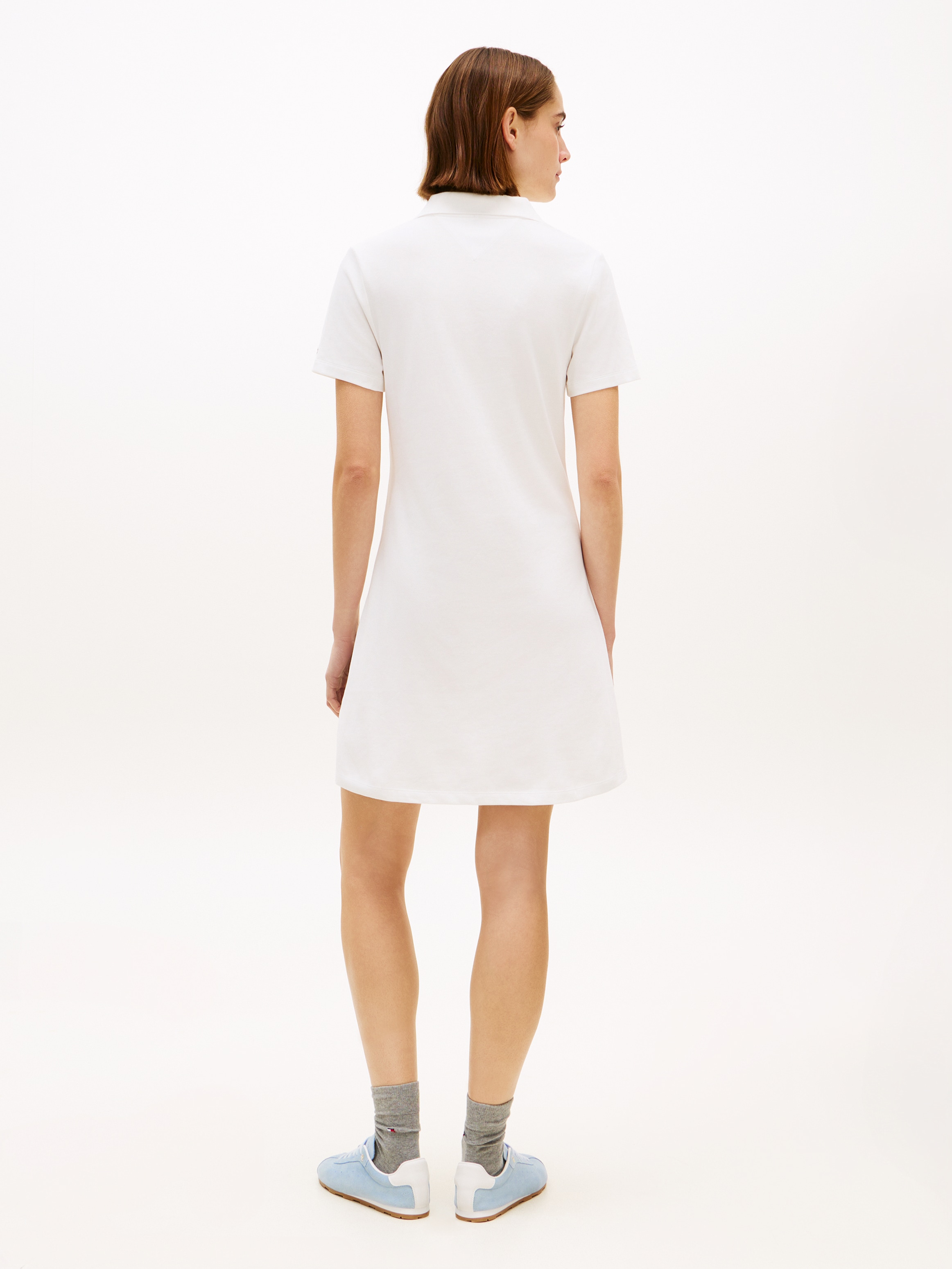 Tommy Hilfiger Polokleid »TH SCRIPT OPEN-NK POLO DRS« mit Knopfleiste