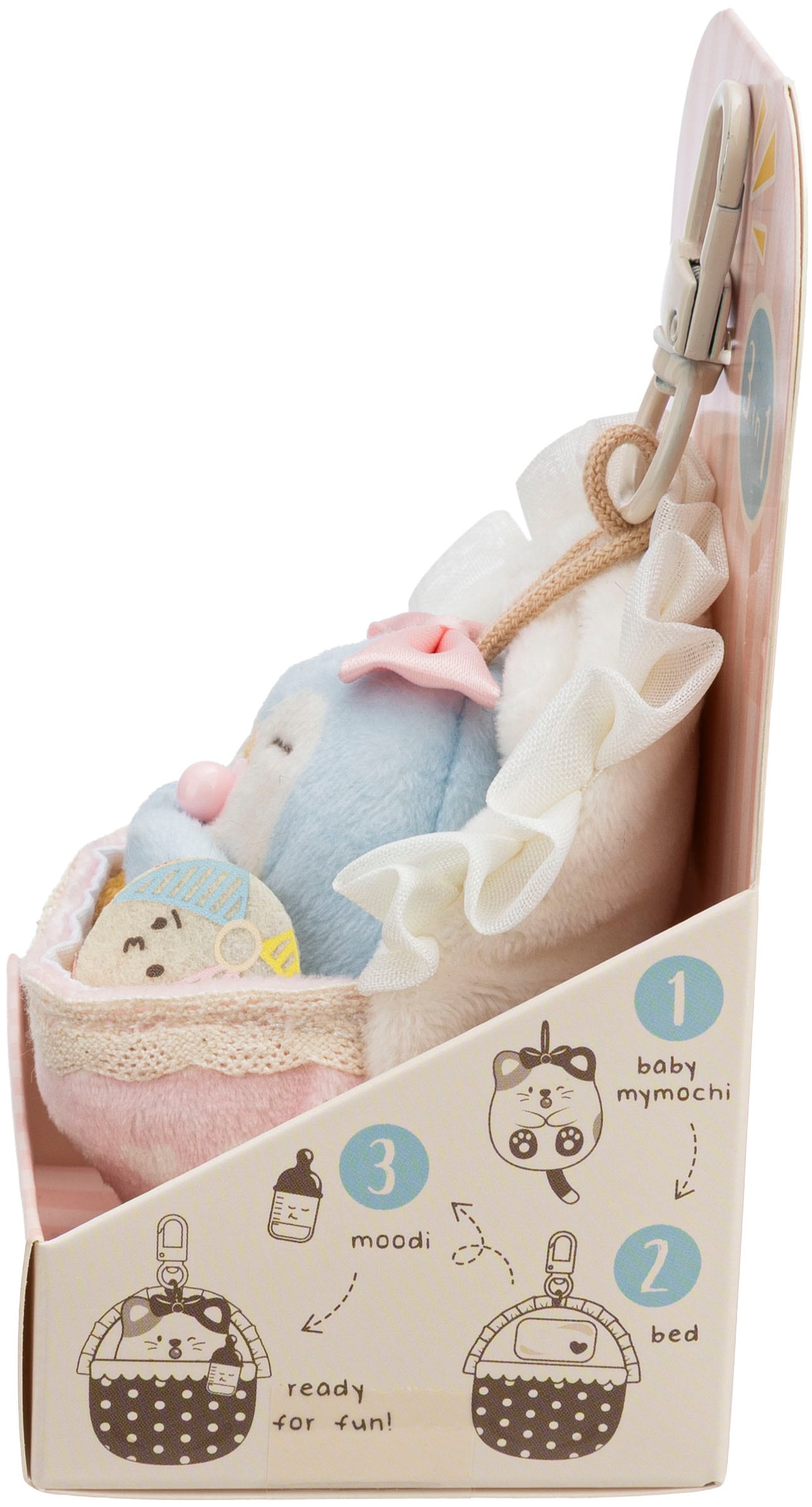 Nici Kuscheltier »mymochi, Set Pinguin Waddle 7cm mit Ball & Bettchen mit Karabiner« in Geschenkbox