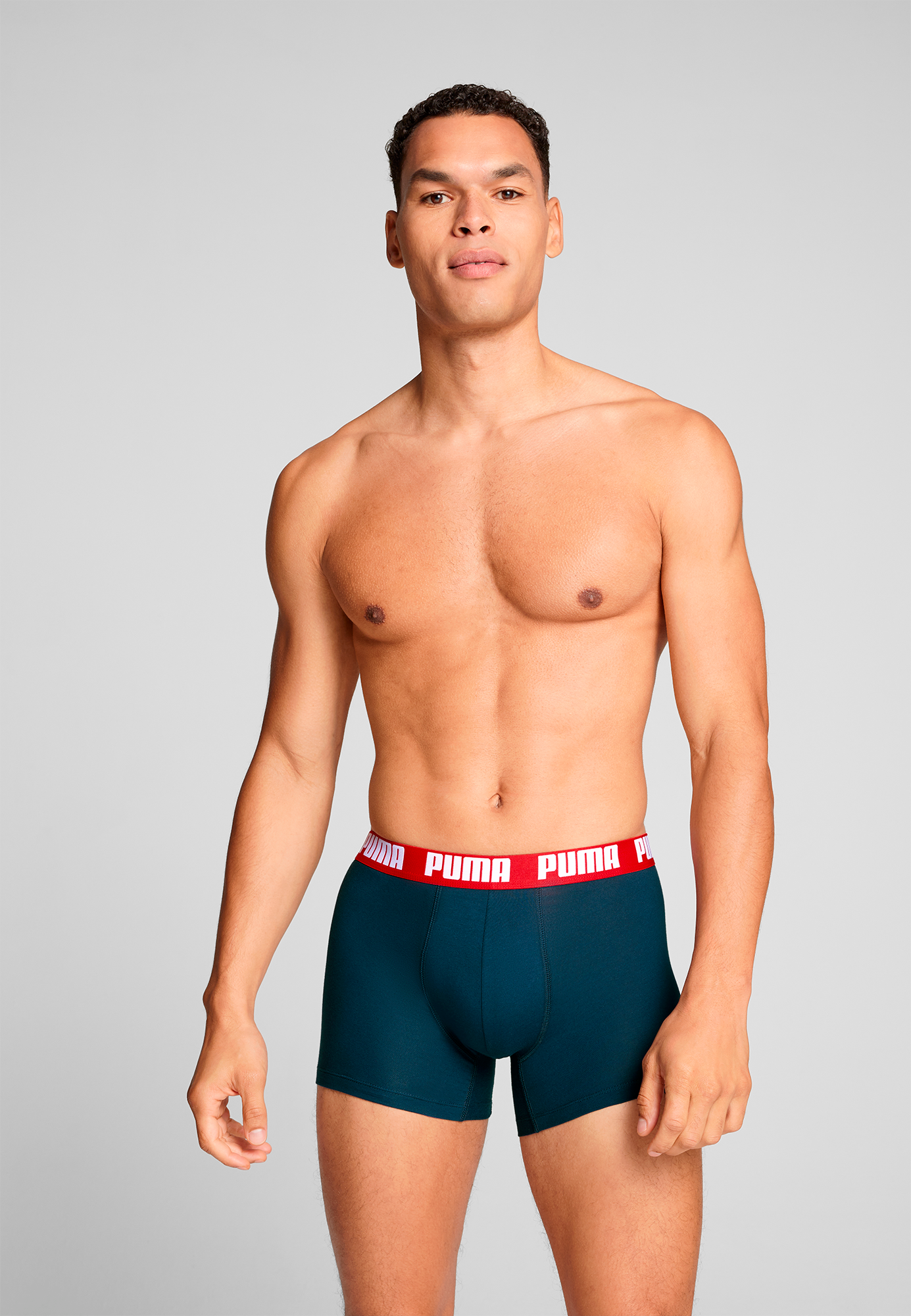 PUMA Boxershorts »PUMA MEN EVERYDAY BASIC BOXERS 2P«, (2er Pack), mit Logobund