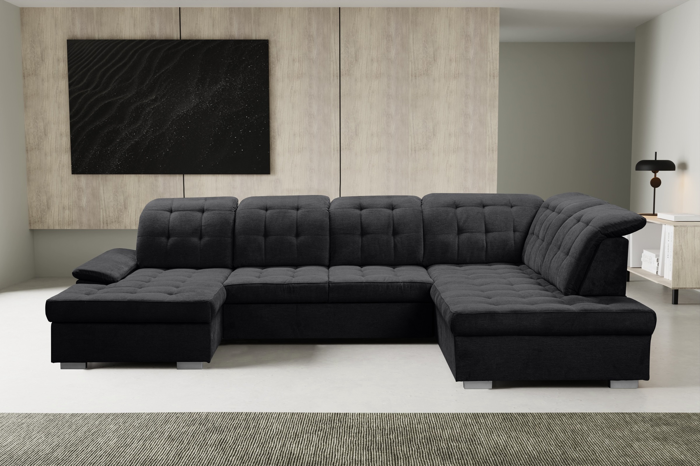 WERK2 Wohnlandschaft »Kordula-New Multifunktion Couch, Breite 332cm, bequem günstig online kaufen
