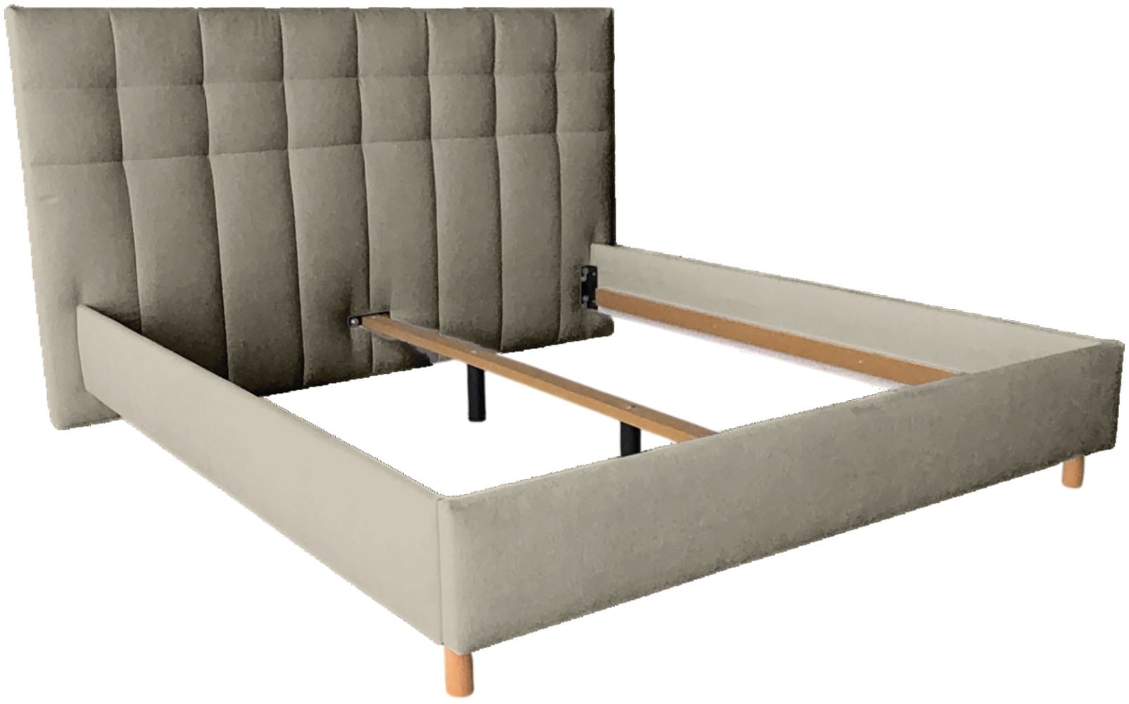 COLLECTION AB Polsterbett »CLASSIC Scandi erhältlich in der Breite 180x200cm« 3 Varianten: Rahmen, Rahmen + Rost oder Komplett-Set mit King-Matratze
