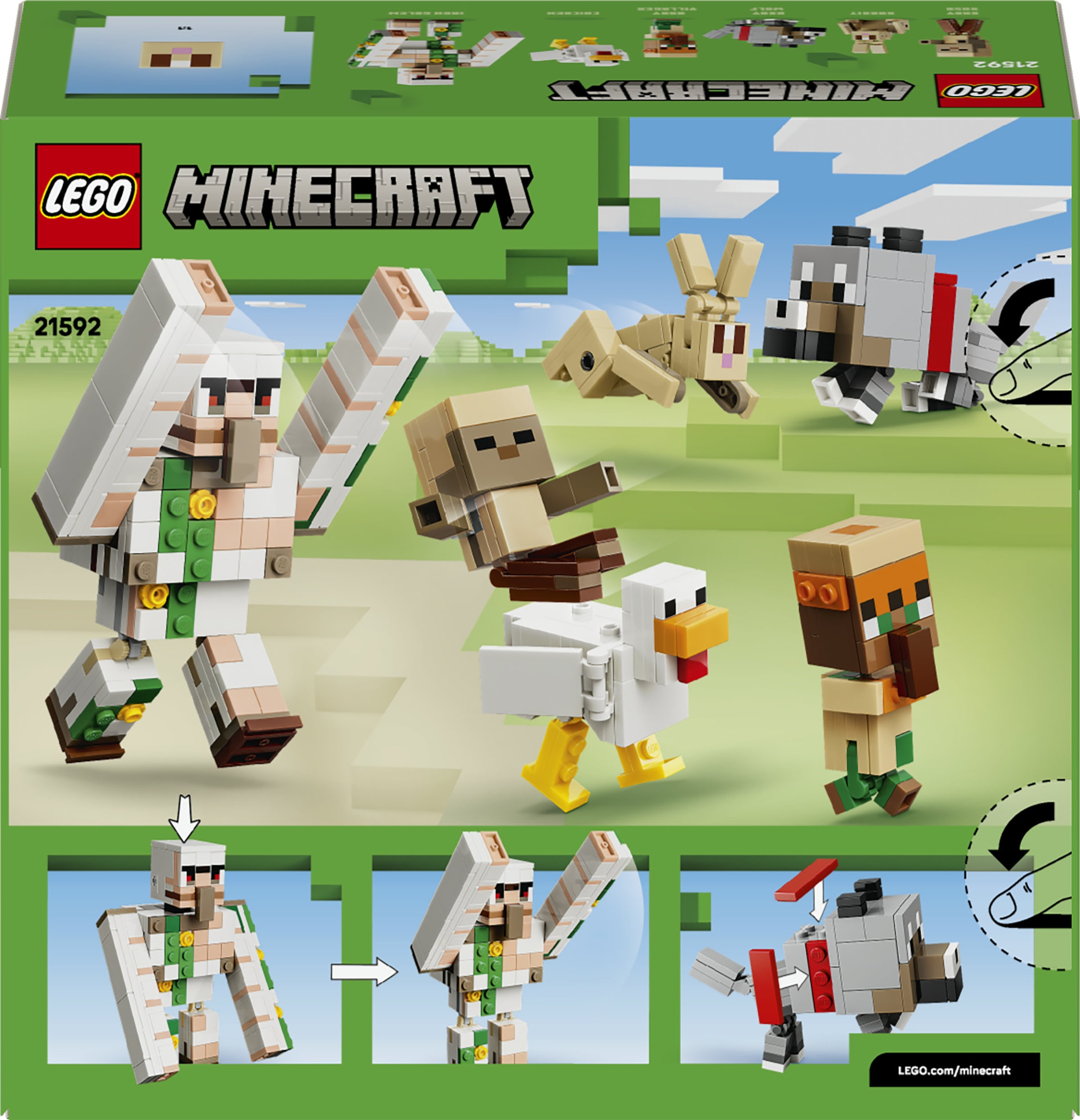 LEGO® Konstruktionsspielsteine »Angriff des Hühnerreiters in der Wüste (21592), LEGO Minecraft« Made in Europe