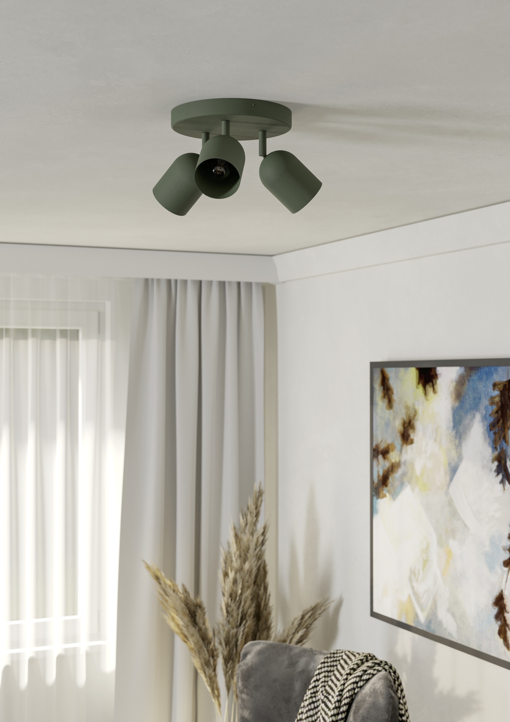 EGLO Deckenspot »TILSTON Spotlampe - Stahl - E14 - 3X40W - IP20« E14 1 Stk. Deckenlampe, Deckenstrahler, Strahler, H21 x Ø25 cm