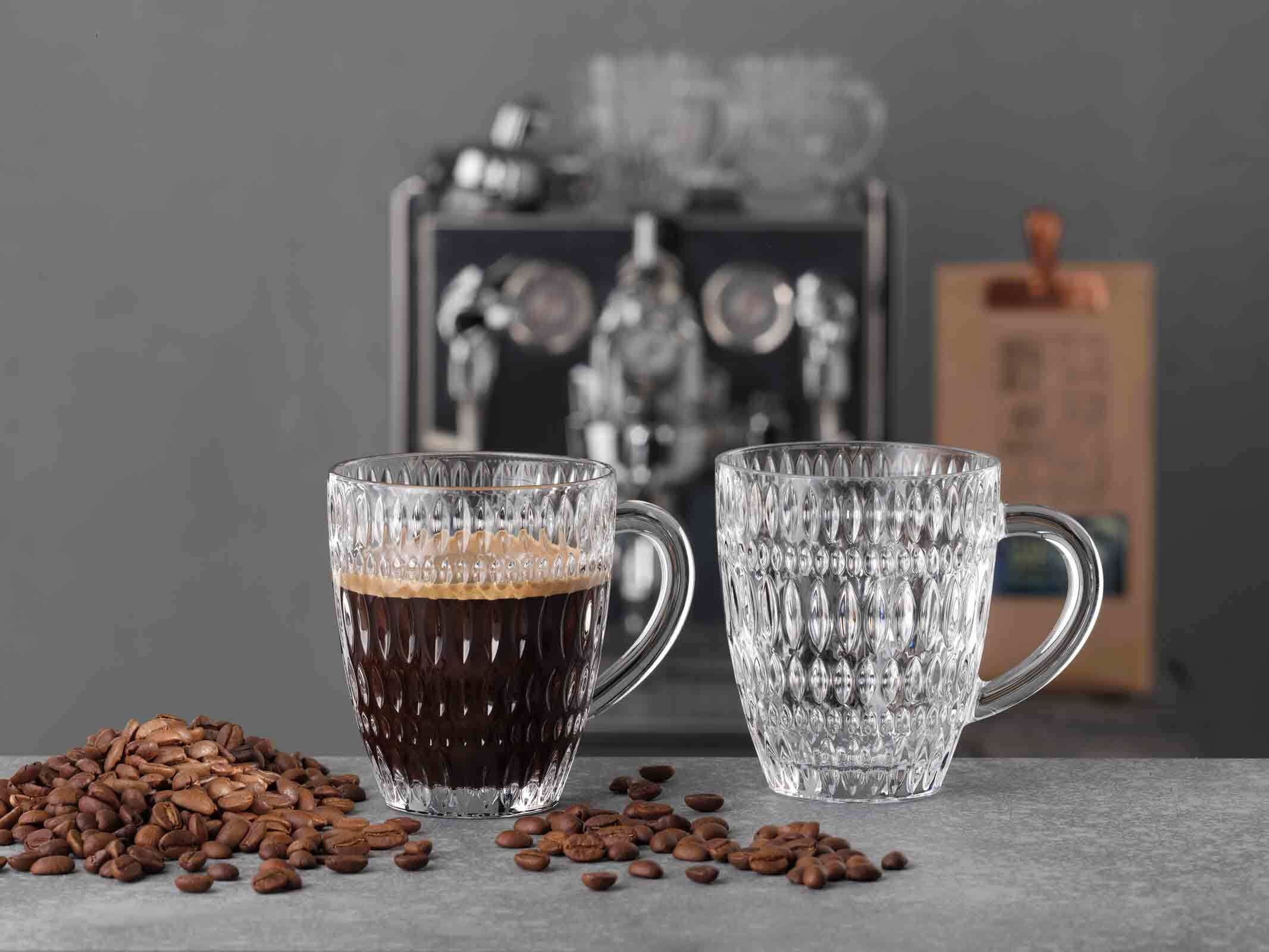 Nachtmann Becher »Kaffeebecher Ethno Barista 392 ml 2er Set transparent«