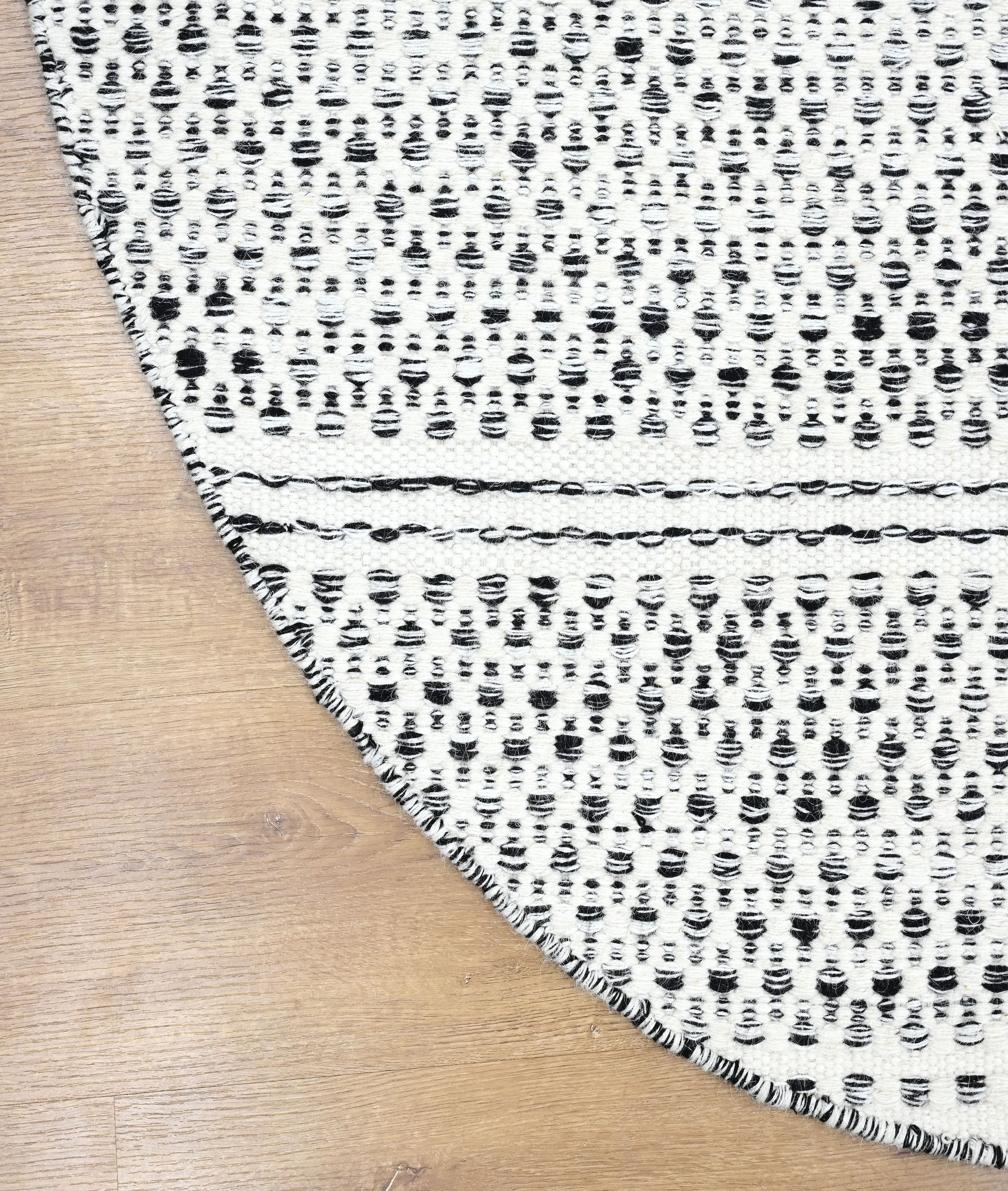 Myflair Möbel & Accessoires Wollteppich »Wooly Nature« rund 10 mm Höhe Handwebteppich, reine Wolle, Scandi Design, handgewebt, Wohnzimmer