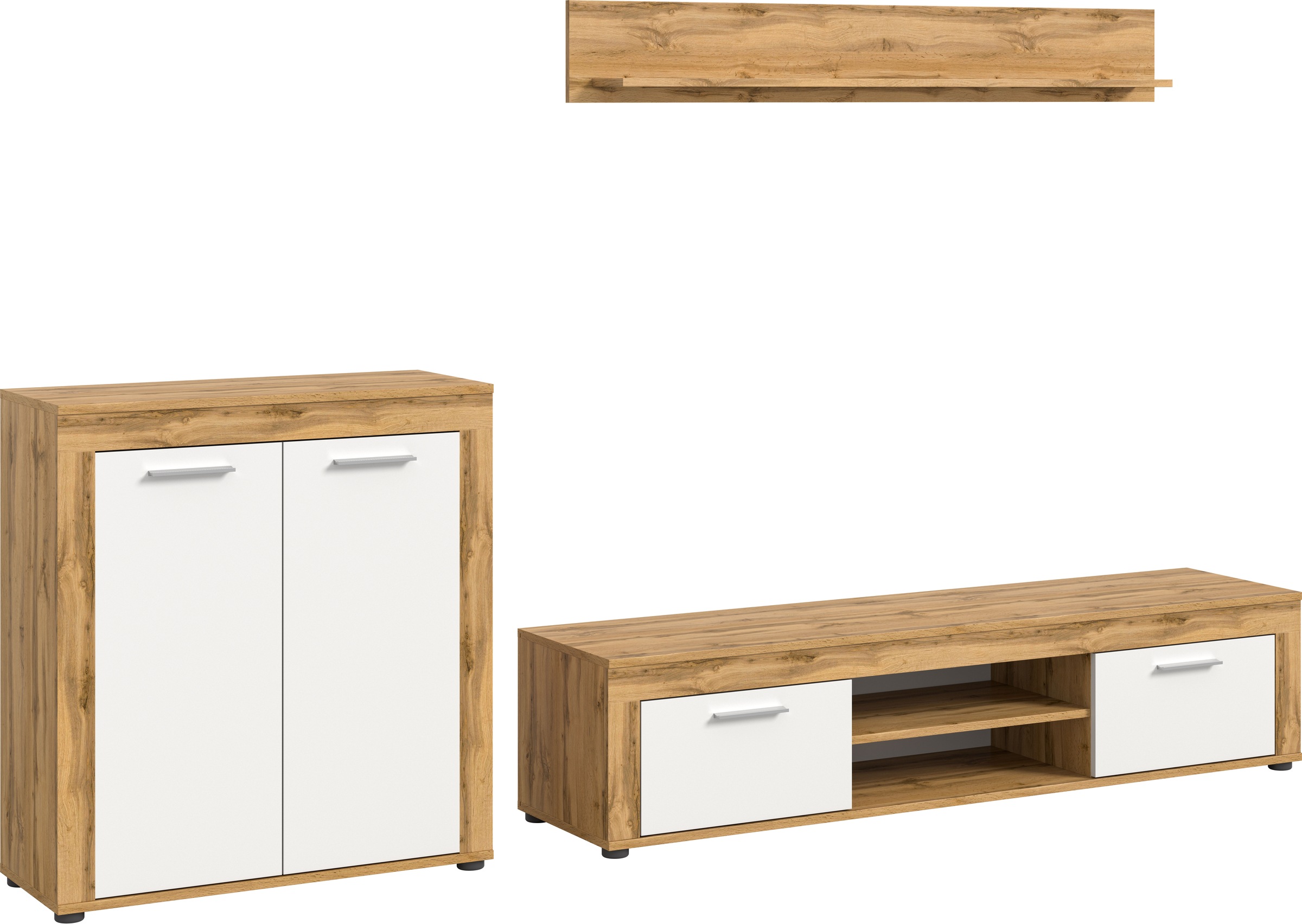 INOSIGN Wohnwand »Aosta, Breite 255cm, bestehend aus Highboard, Lowboard, W günstig online kaufen