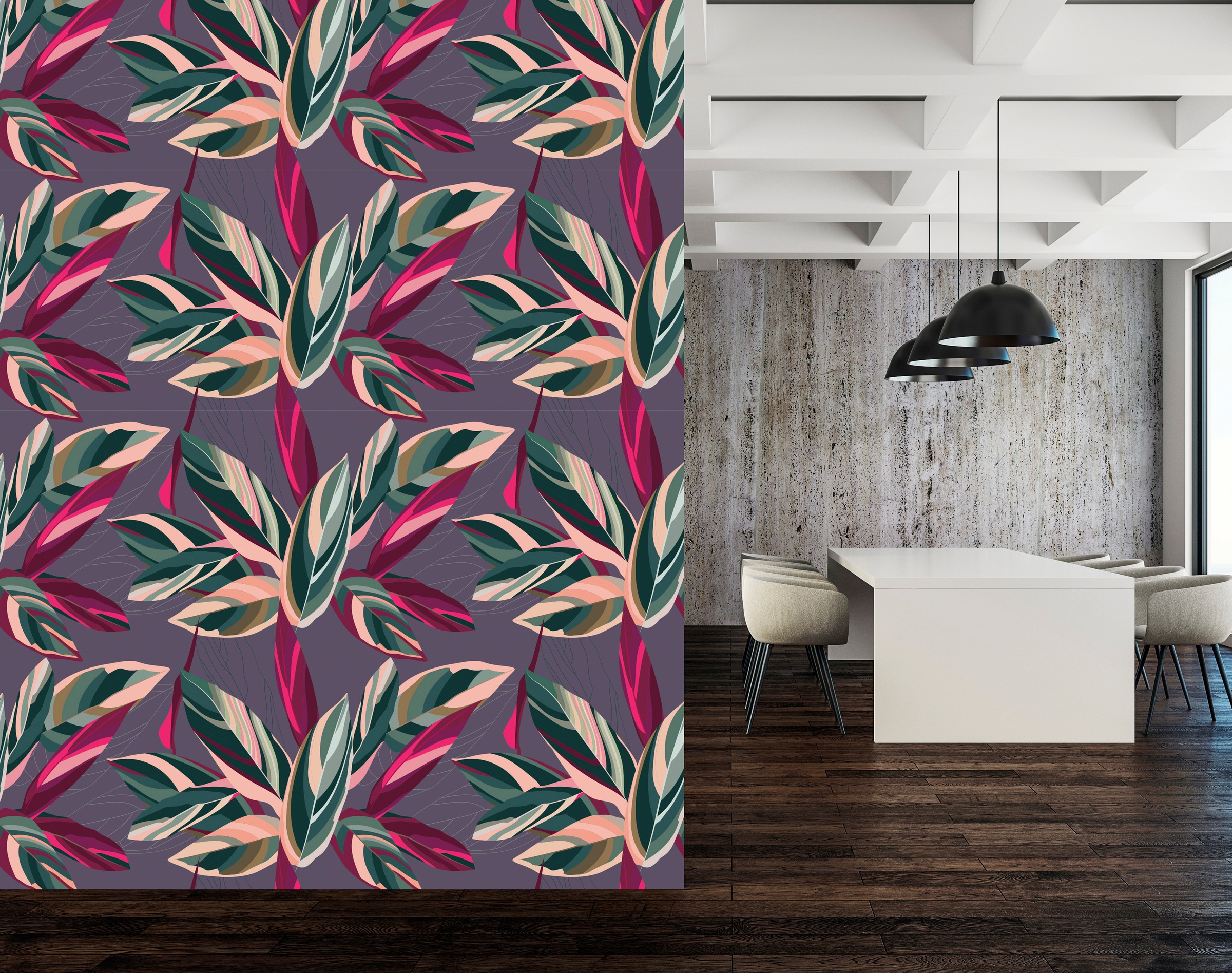 queence Vinyltapete »Hadir« Motiv   bedruckt   botanisch   floral   gemuste günstig online kaufen