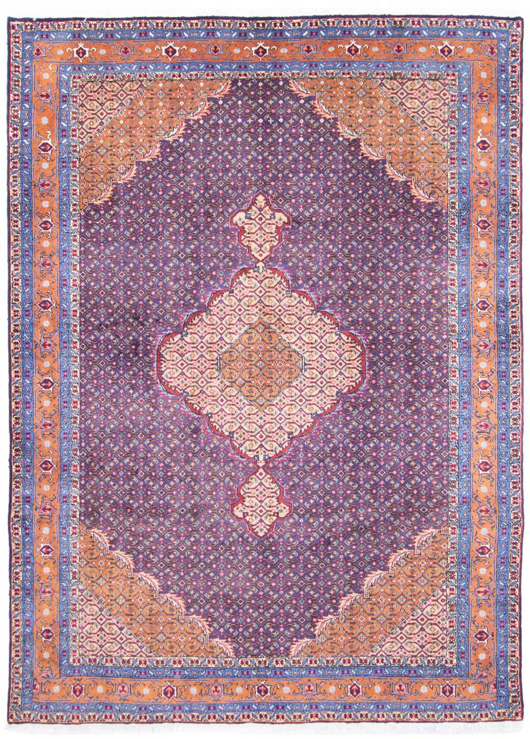 morgenland Wollteppich »Ardebil Medaillon Blu 282 x 201 cm«, rechteckig, 10 günstig online kaufen