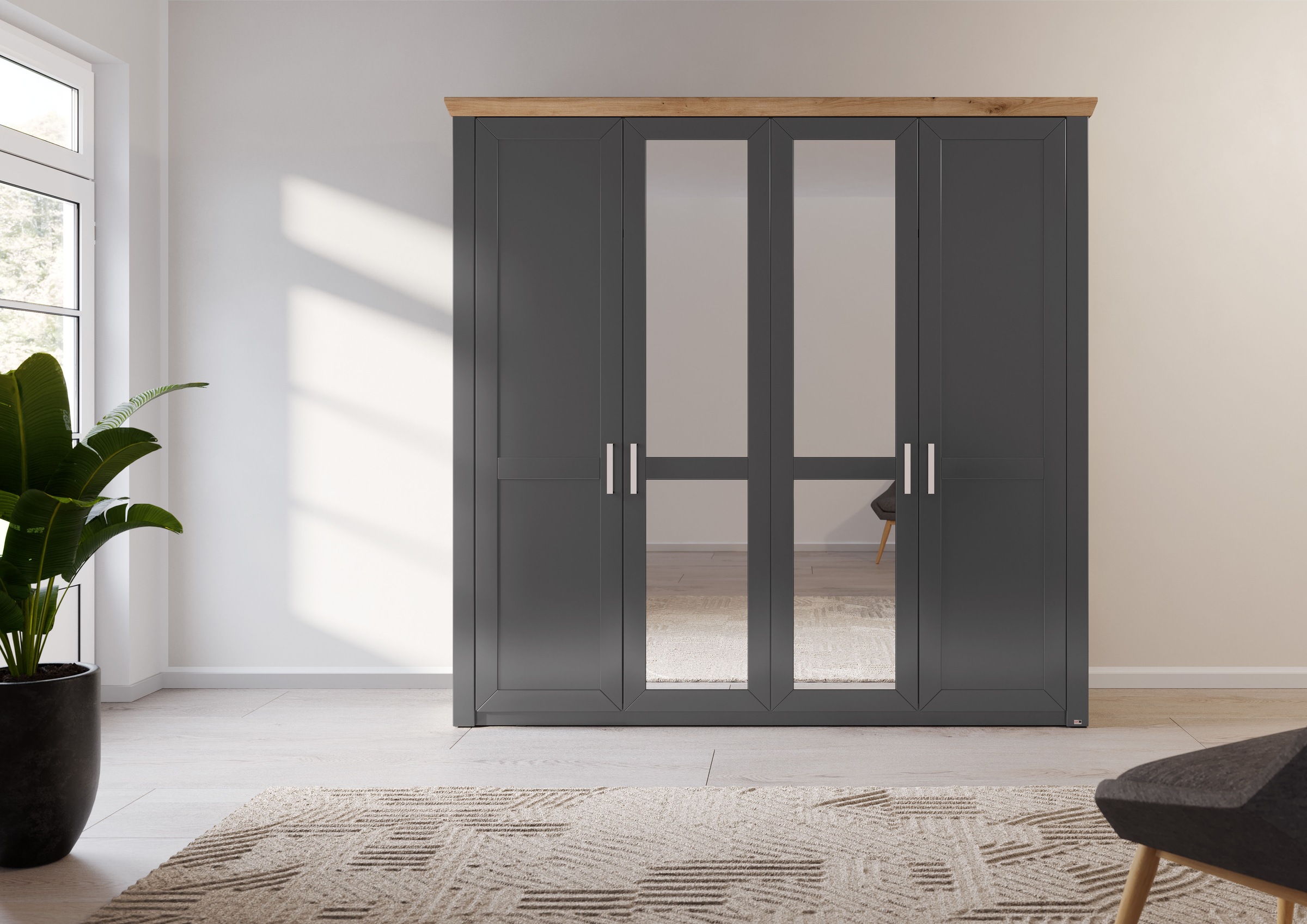 set one by Musterring Kleiderschrank »York Schlafen«, (2 St.), mit Holz- un günstig online kaufen