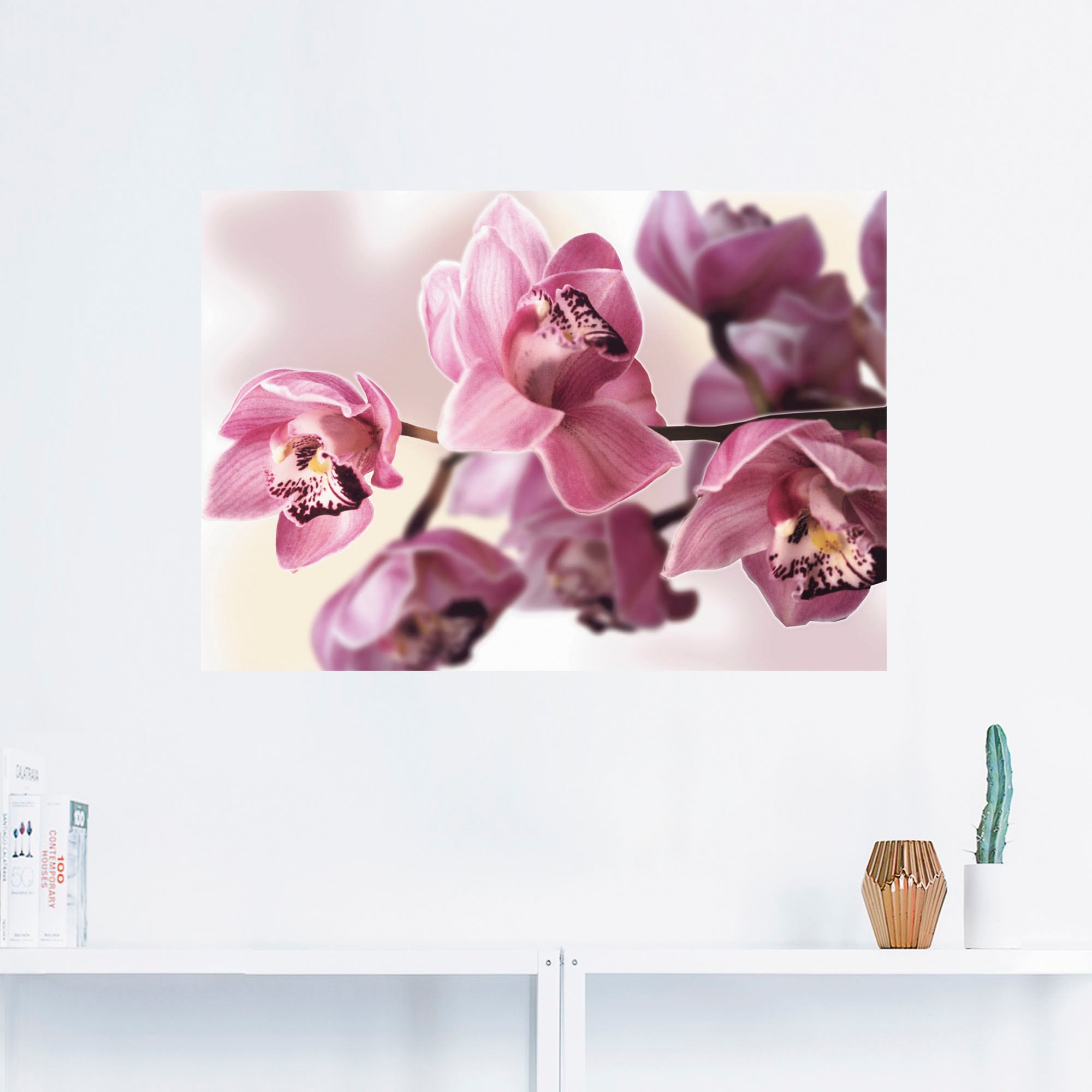 Artland Wandbild »Rosa Orchidee«, Blumenbilder, (1 St.), als Alubild, Outdoorbild, Leinwandbild, Poster, Wandaufkleber