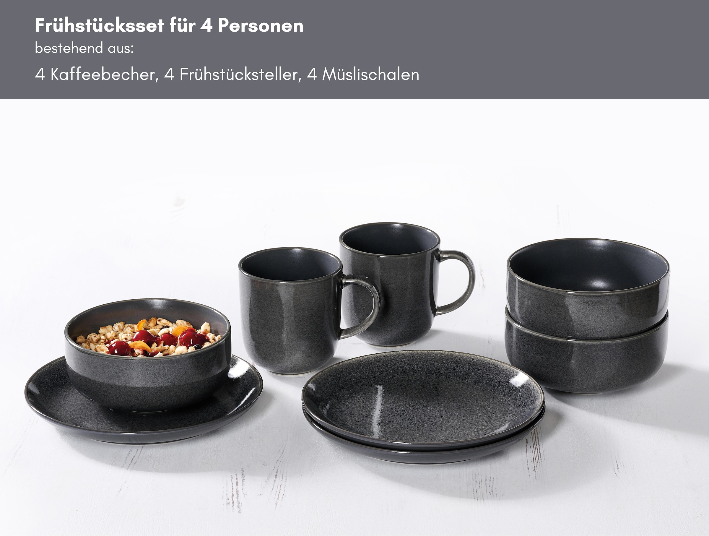 Ritzenhoff & Breker Frühstücks-Geschirrset »Toledo«, (Set, 12 tlg.), Reakti günstig online kaufen