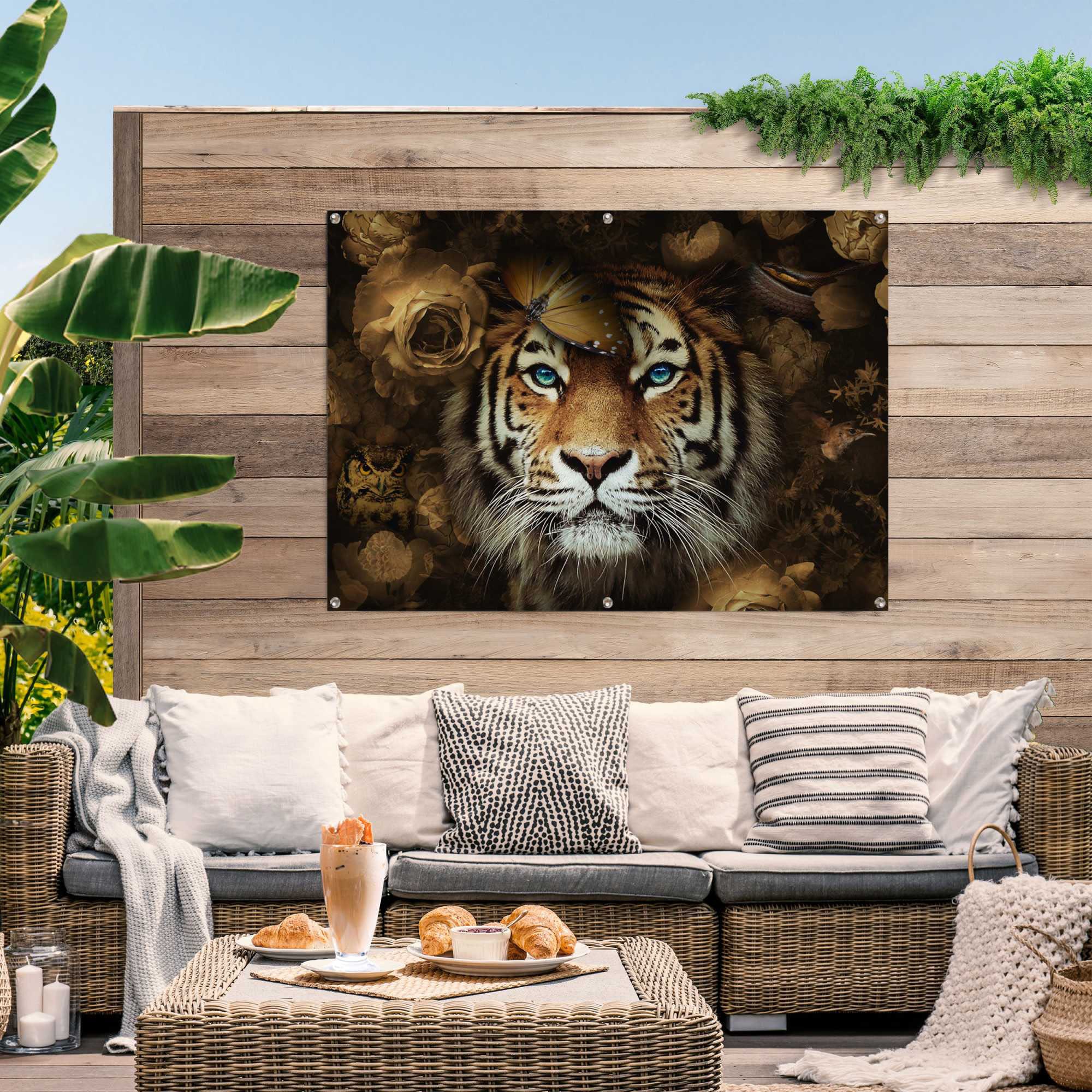 wasserfestes den Außeneinsatz bestellen Reinders! Raten und »Tiger«, Gartenposter leichtes für Poster auf