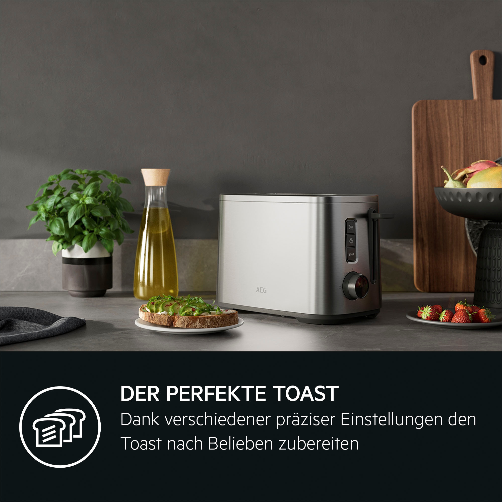 AEG Toaster »T5-1-4ST«, 2 Schlitze, online 800 W bestellen 2 Scheiben, für