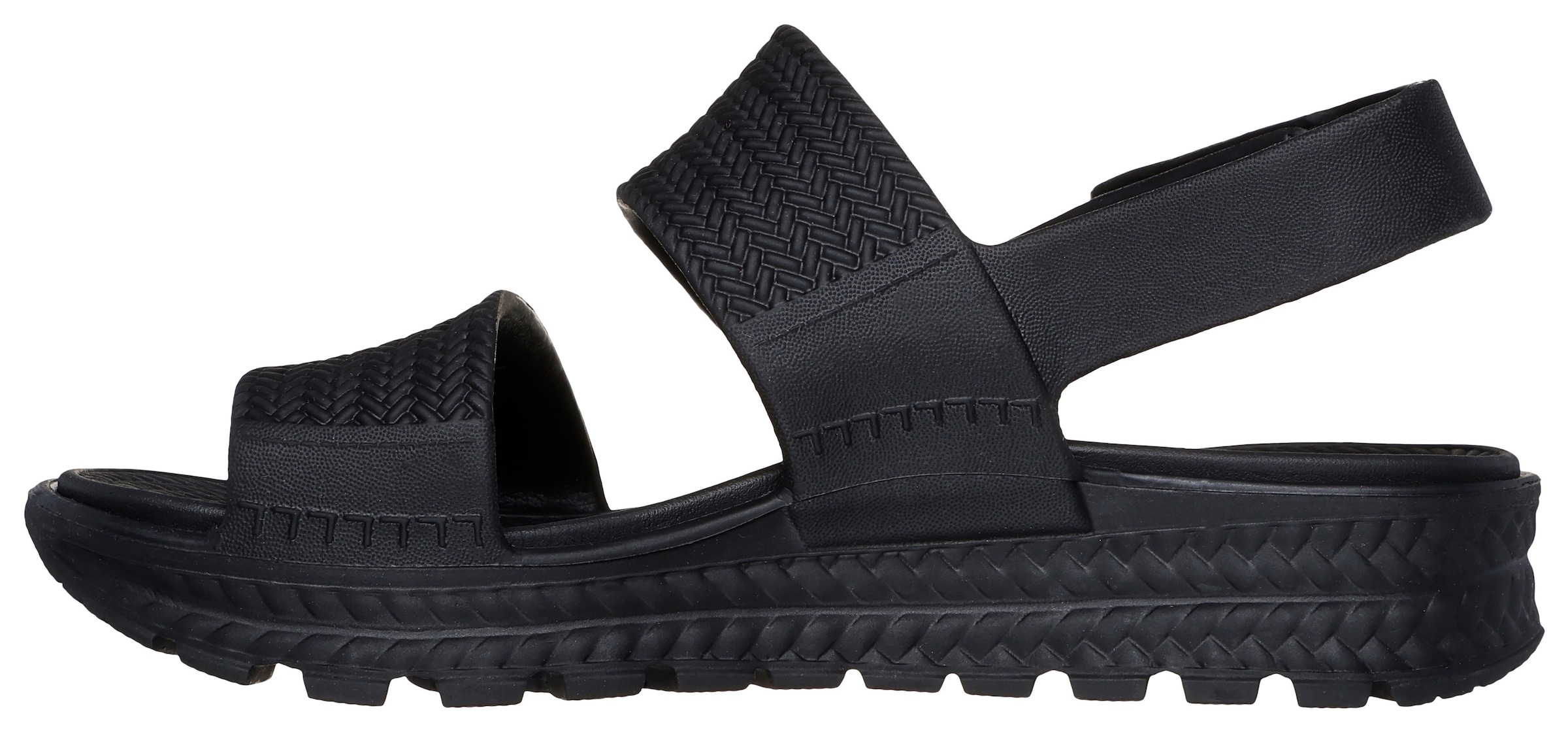 Skechers Sandale »ARCH FIT FOOTSTEPS-SUNNY DAYS«, Plateau Sandale, Sommerschuh mit Klettverschluss