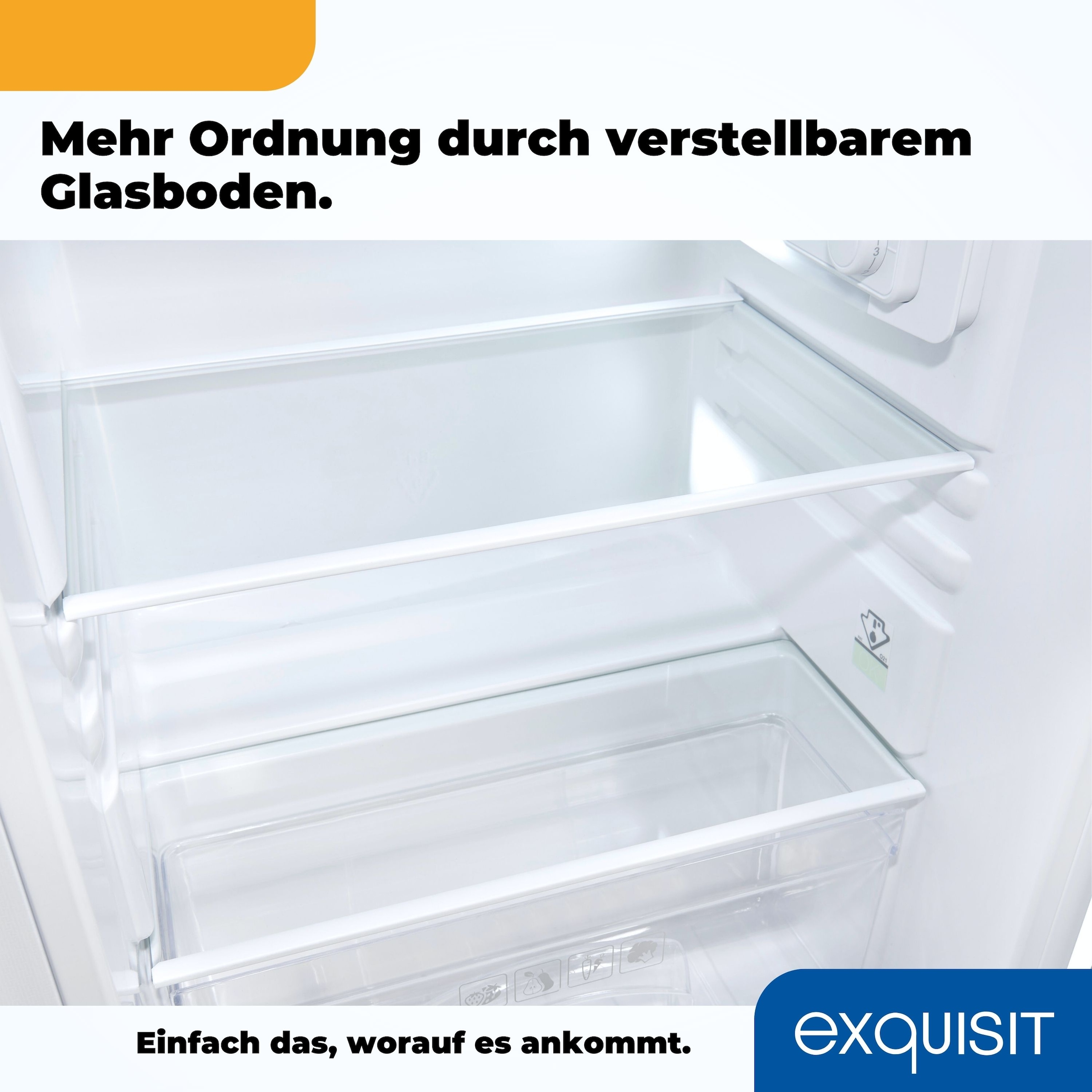 exquisit Kühl-/Gefrierkombination »KS117-3-040D weiss«, Energieeffizienzklasse D, 81 Liter Nutzinhalt