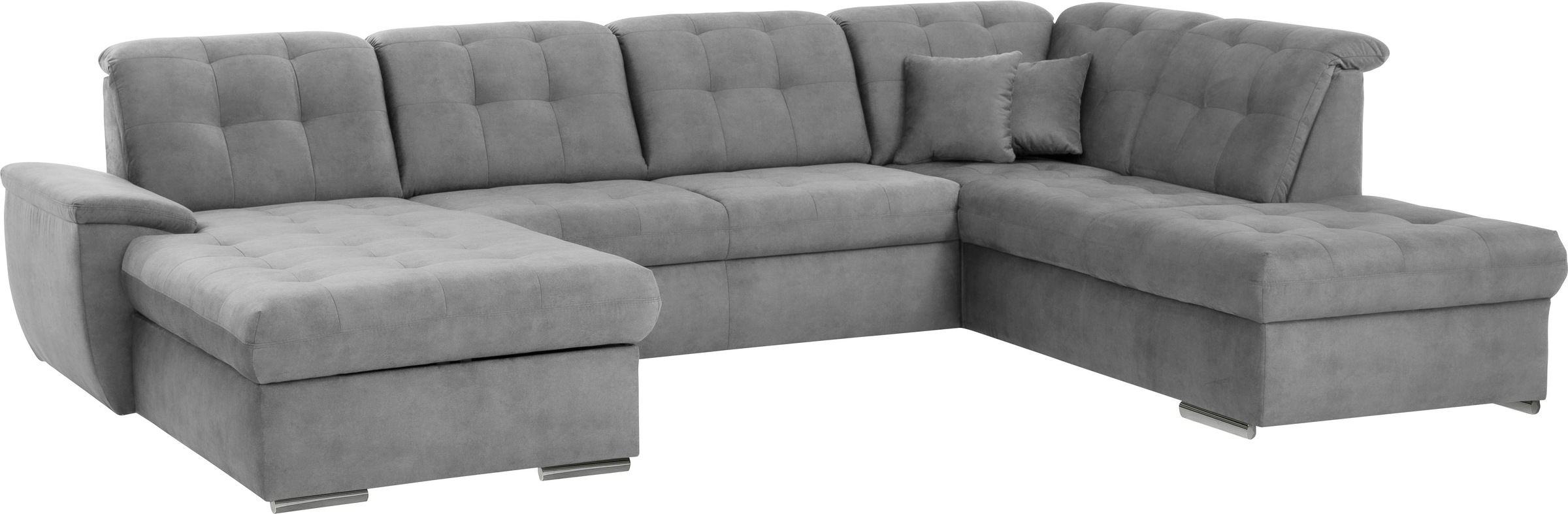 exxpo - sofa fashion Wohnlandschaft »Durango, aufwendige Sitz- und Rückenverarbeitung, bequem, U-Form«, inkl. Kopfteilverstellung, wahlweise mit Bettfunktion und Bettkasten