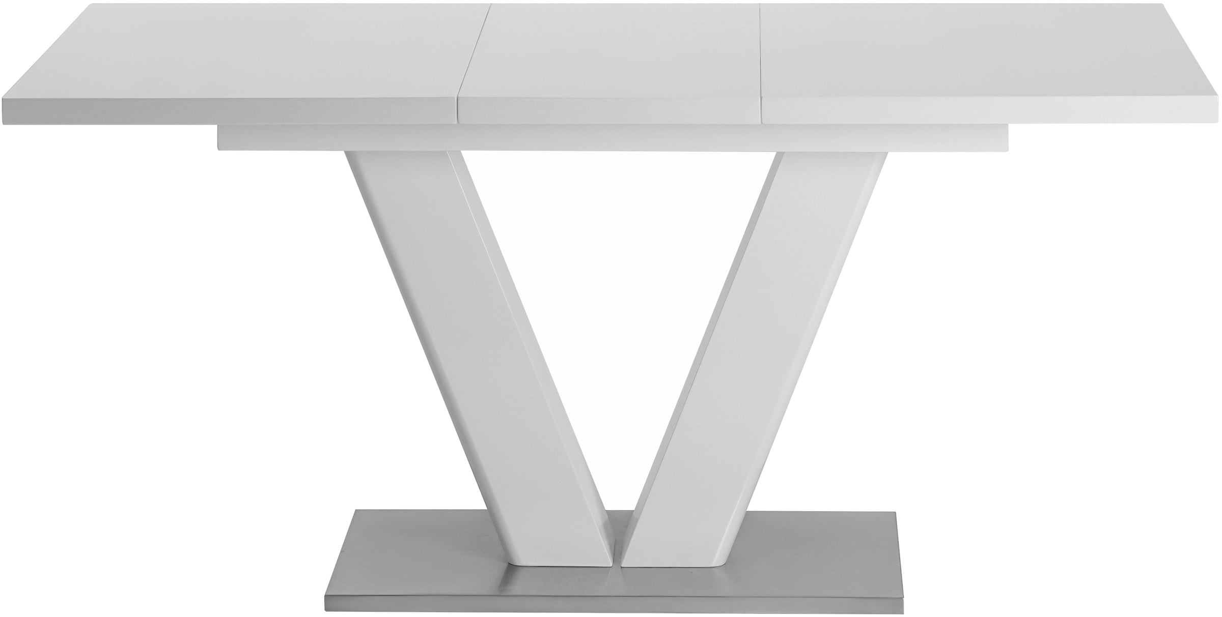 Home affaire Essgruppe »Elbach Ausziehtisch«, (Set, 5 tlg.), ausziehbar 120-160 cm, Hochglanz, Tischgruppe Freischwinger