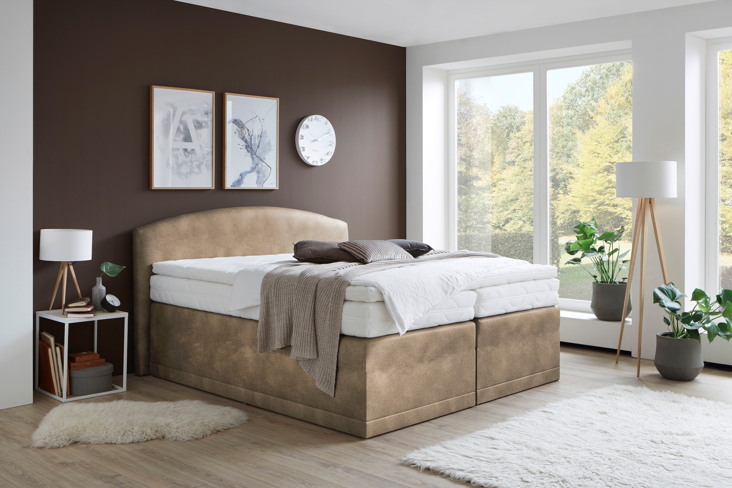 Westfalia Schlafkomfort Boxspringbett »Madeira« wahlweise mit Topper und Be günstig online kaufen