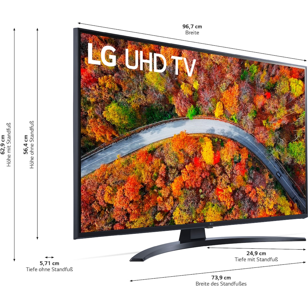 LG LCD-LED Fernseher »43UP81009LR«, 108 cm/43 Zoll, 4K Ultra HD, Smart-TV, LG Local Contrast-Sprachassistenten-HDR10 Pro-LG ThinQ-inkl. Magic-Remote Fernbedienung