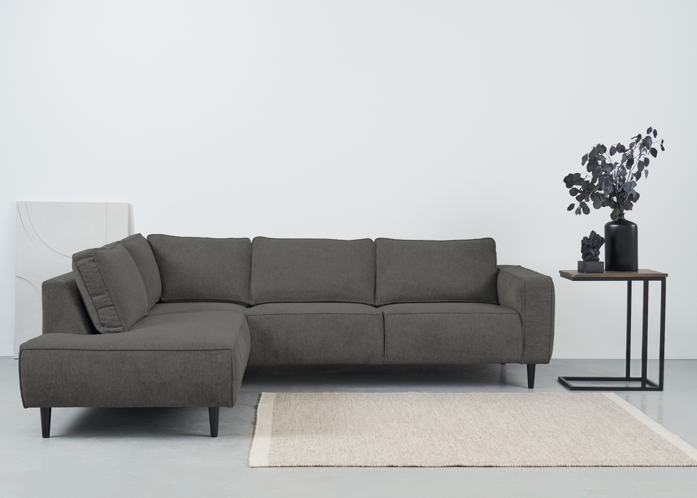 Places of Style Ecksofa "Fumone, Lederoptik oder Soft-Touch Chenille", Brei günstig online kaufen