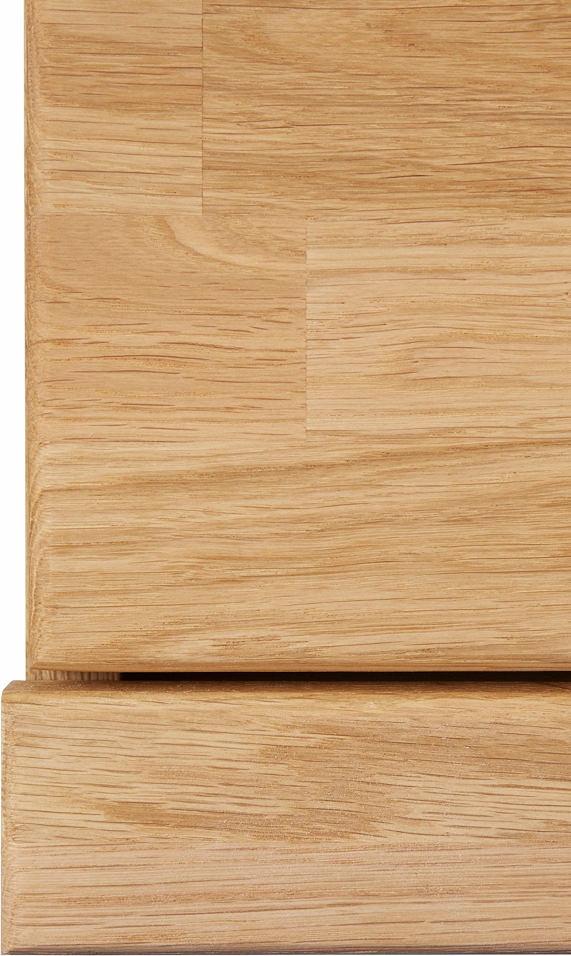 Home affaire Highboard »Ribe,125cm breit,115cm hoch, Fronten Massivholz,5Türen,3 Schubladen«, Holz massiv, Holzwerkstoff, Metall Griffe,10Fächer, Böden versetzbar