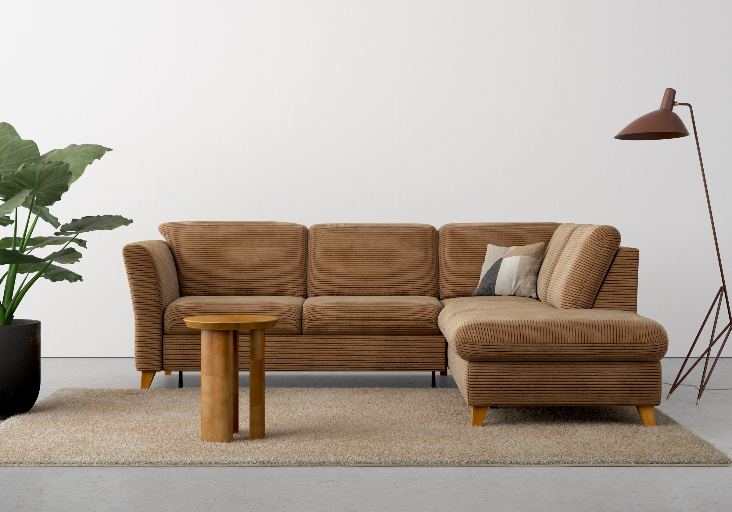 Home affaire Ecksofa »Trelleborg L-Form«, wahlweise mit Bettfunktion und Bettkasten, inkl. Federkern-Polsterung
