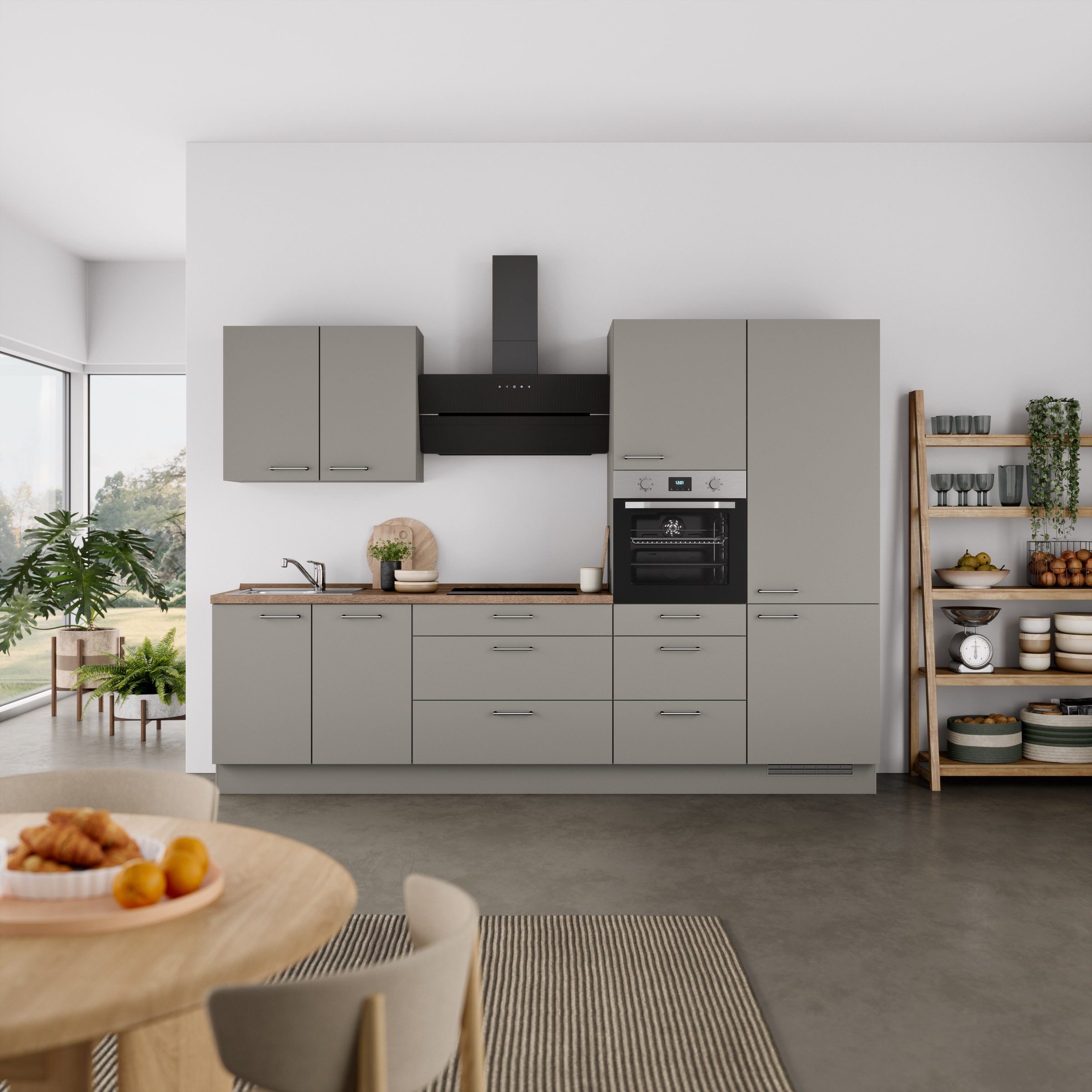 nobilia® Küchenzeile »"Laser II", Ausrichtung wählbar, Breite 300 cm« vormo günstig online kaufen