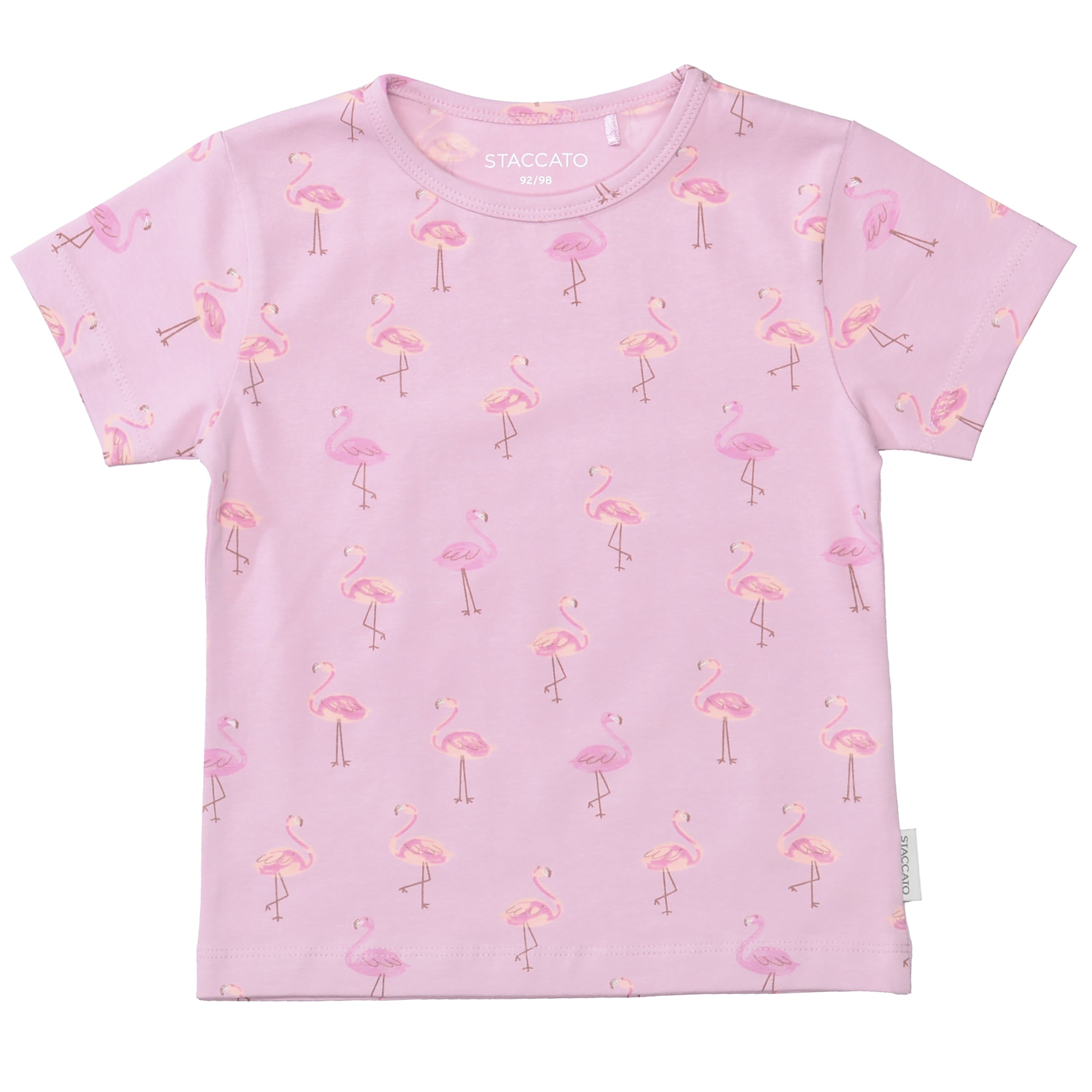 STACCATO T-Shirt 2 tlg. 2er Pack mit Flamingo-Motiven, Allover-Druck, für Girls