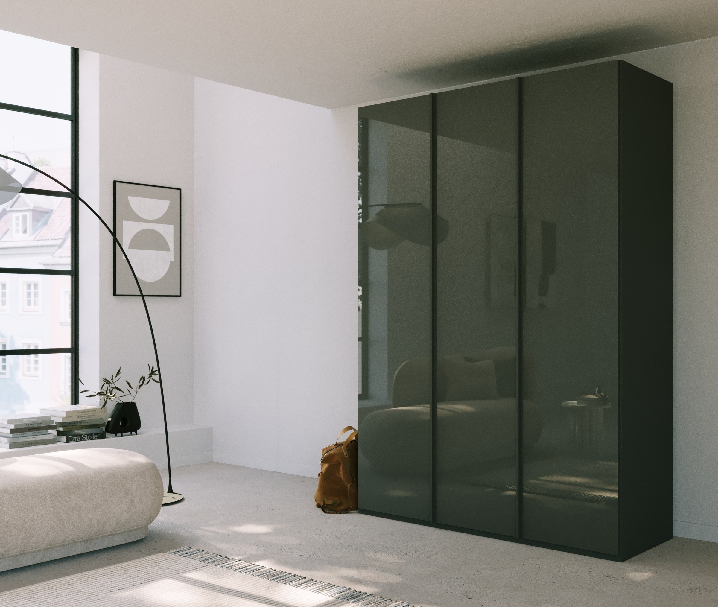 rauch Drehtürenschrank »Skat Meridian«, Glasfront, inkl. Innenspiegel und 4 Innenschubladen