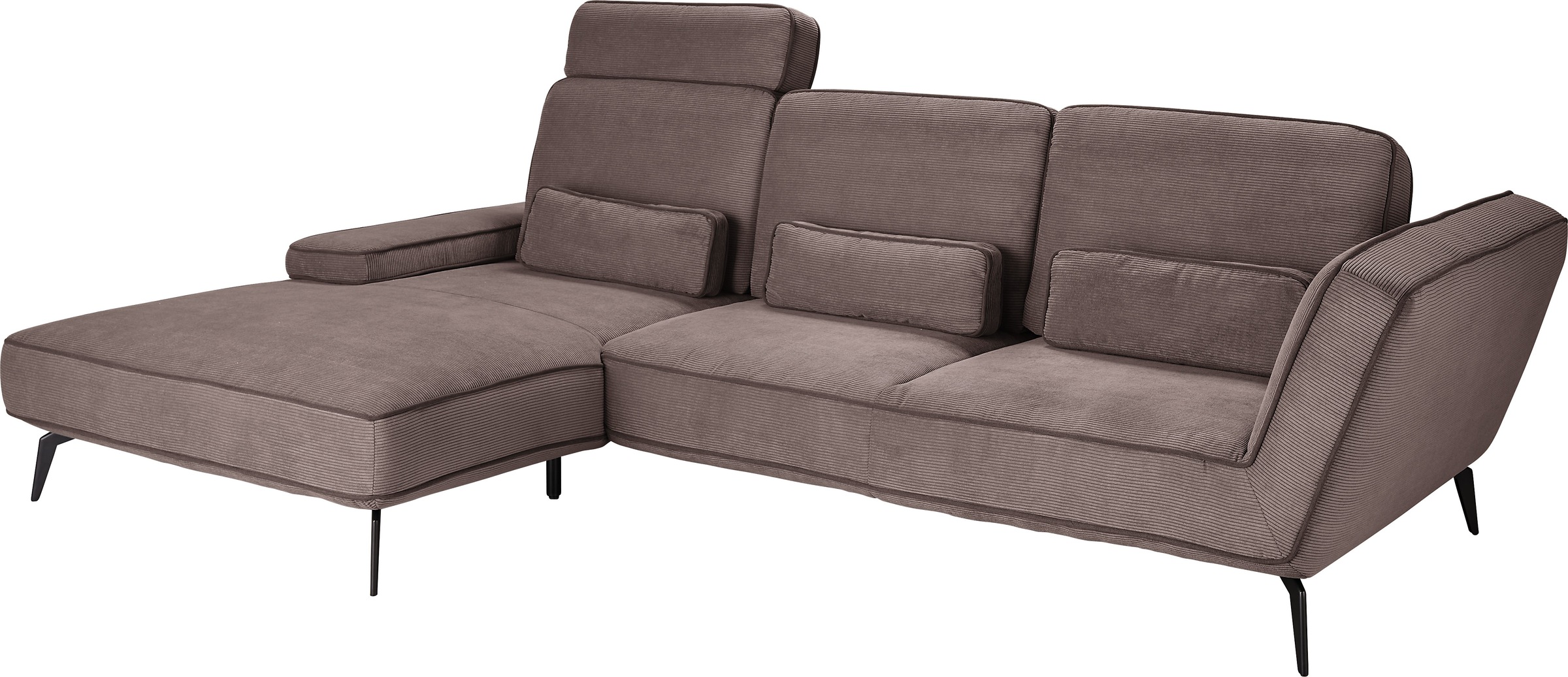 set one by Musterring Ecksofa "SO 4500, Füße schwarz matt, inkl Schwenkrück günstig online kaufen