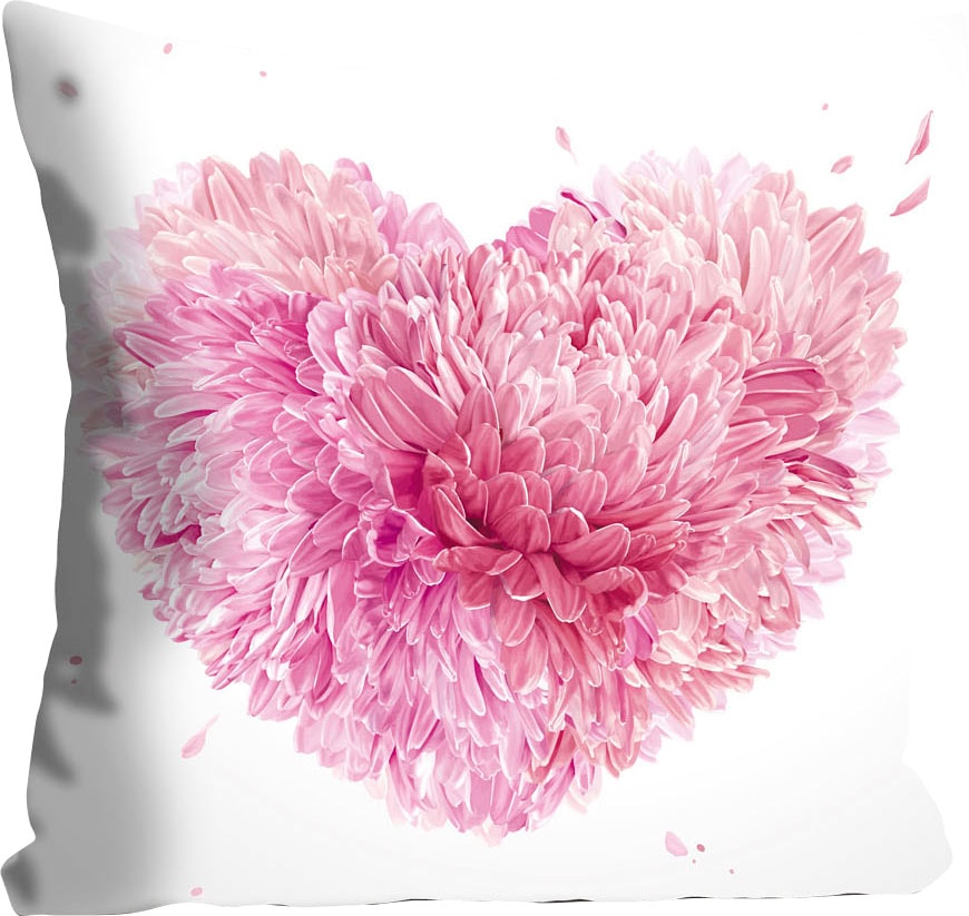 queence Dekokissen »Flower Heart«, mit einem Blumenherz günstig online kaufen