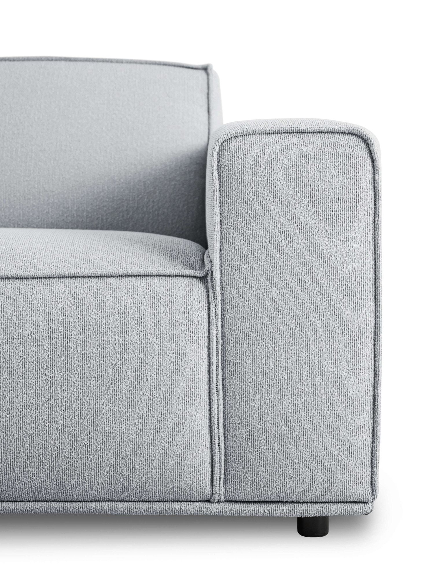 Home affaire 3-Sitzer »Avelin, 228 cm, Chenille, Struktur-Boucle«, mit Wellenunterfederung, Kedernaht, bodentief, Skandi-Design