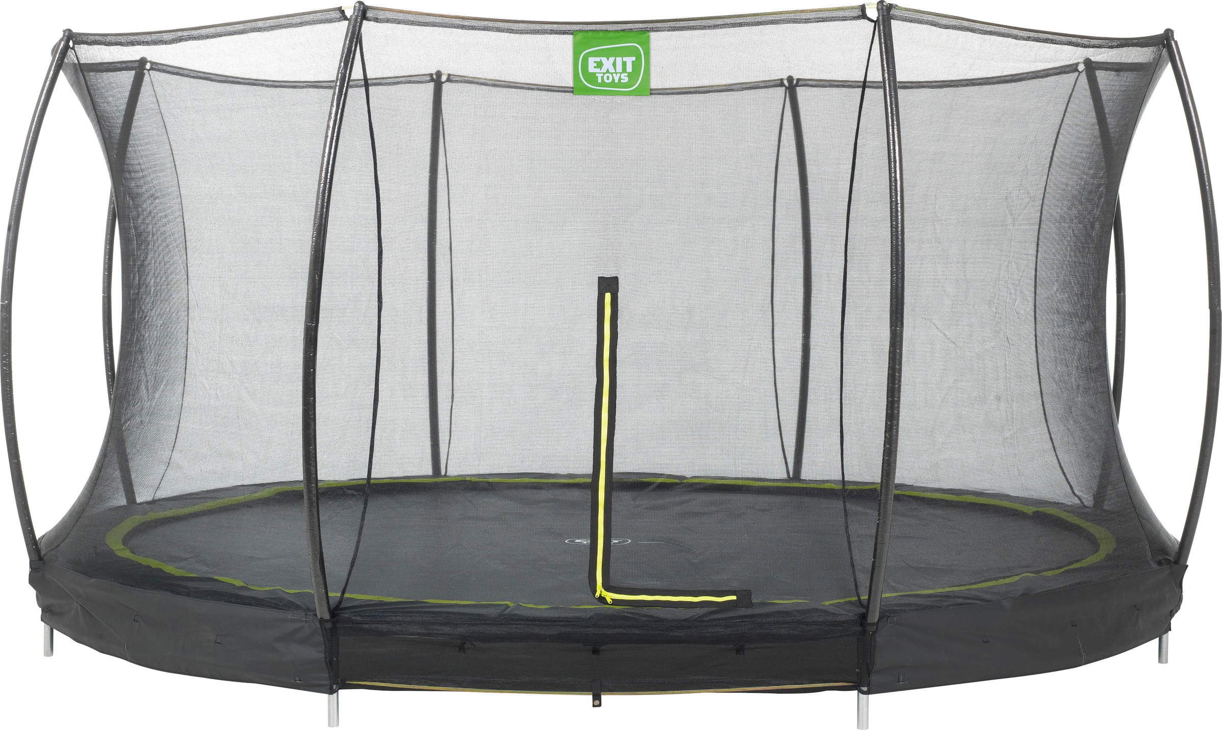 EXIT Bodentrampolin »Silhouette« Ø 427 cm mit Sicherheitsnetz schwarz Ø 427cm