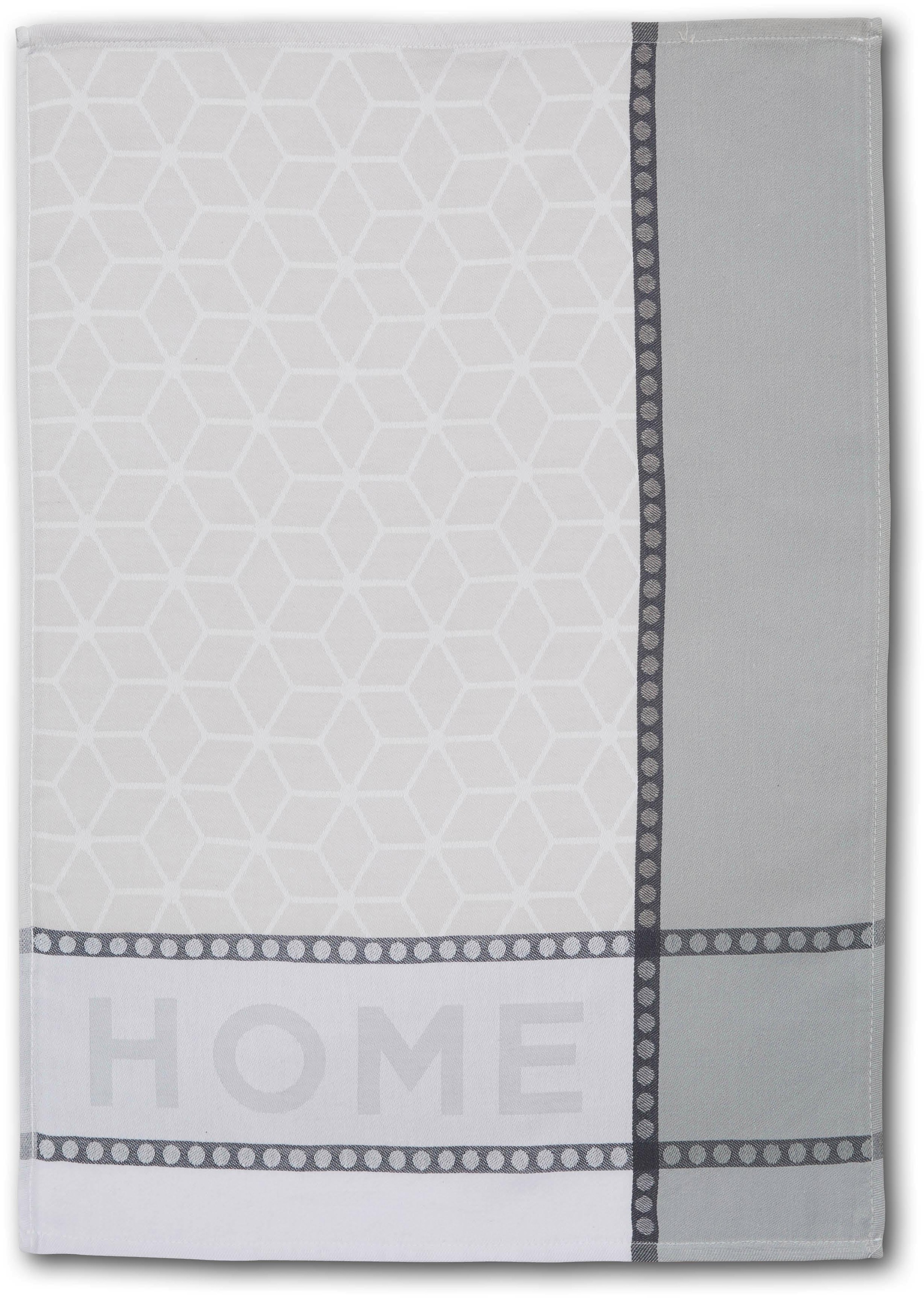 Dyckhoff Geschirrtuch »HOME / KITCHEN, Maße je Tuch ca. 50x70 cm«, (Set, 6 tlg.), mit zwei verschiedenen Motiven