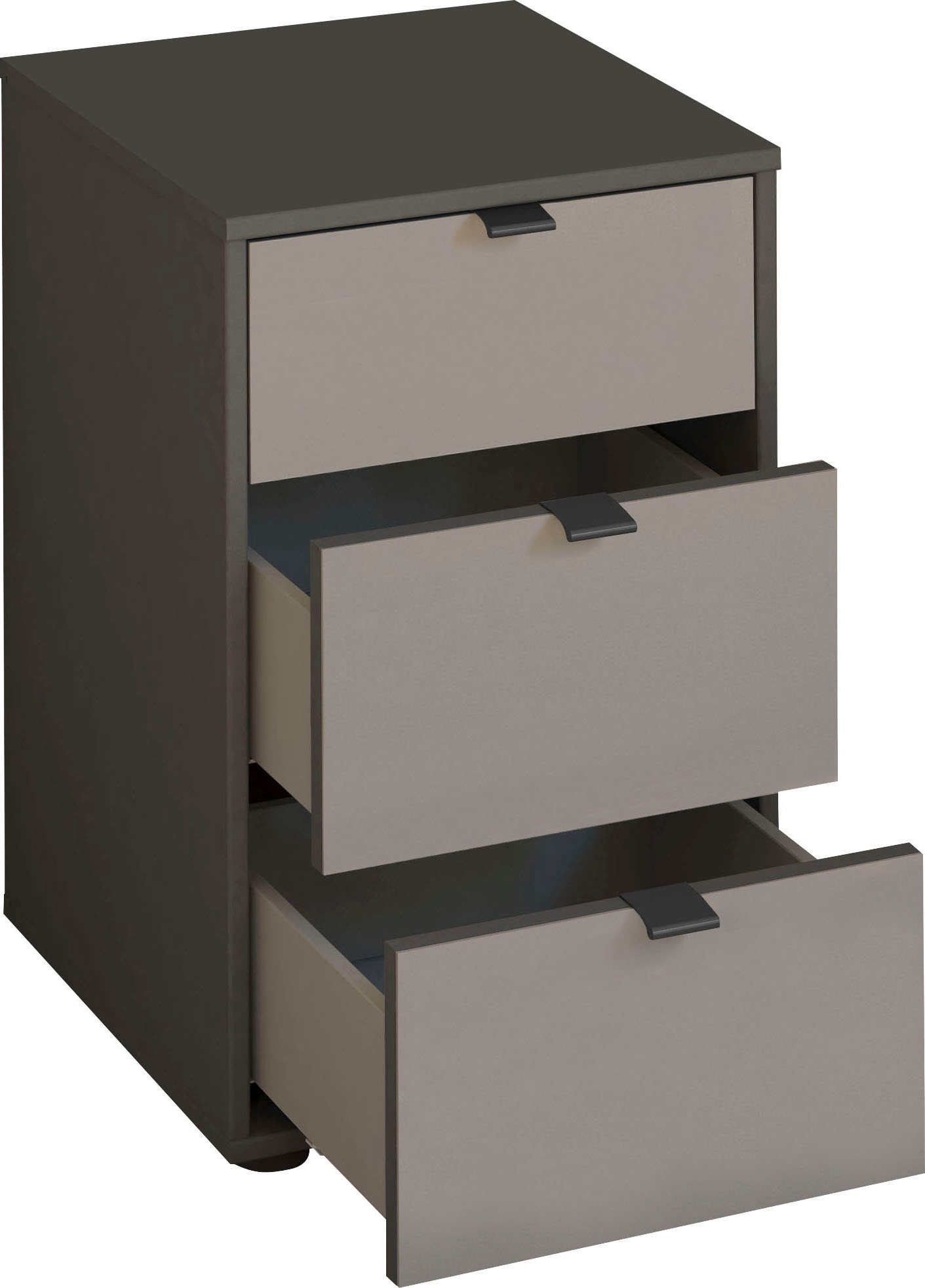 WIEMANN Nachtkonsole »Nizza«, (Set, 2 St.), vormontiert, mit Soft-Close und Glasfront