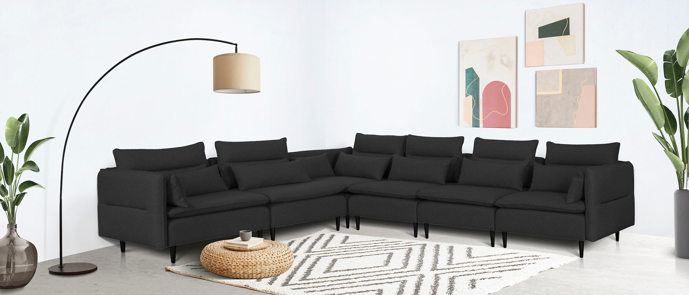 andas Ecksofa »ALVIK L-Form«, zusammengesetzt aus Modulen, erweiterbar mit günstig online kaufen