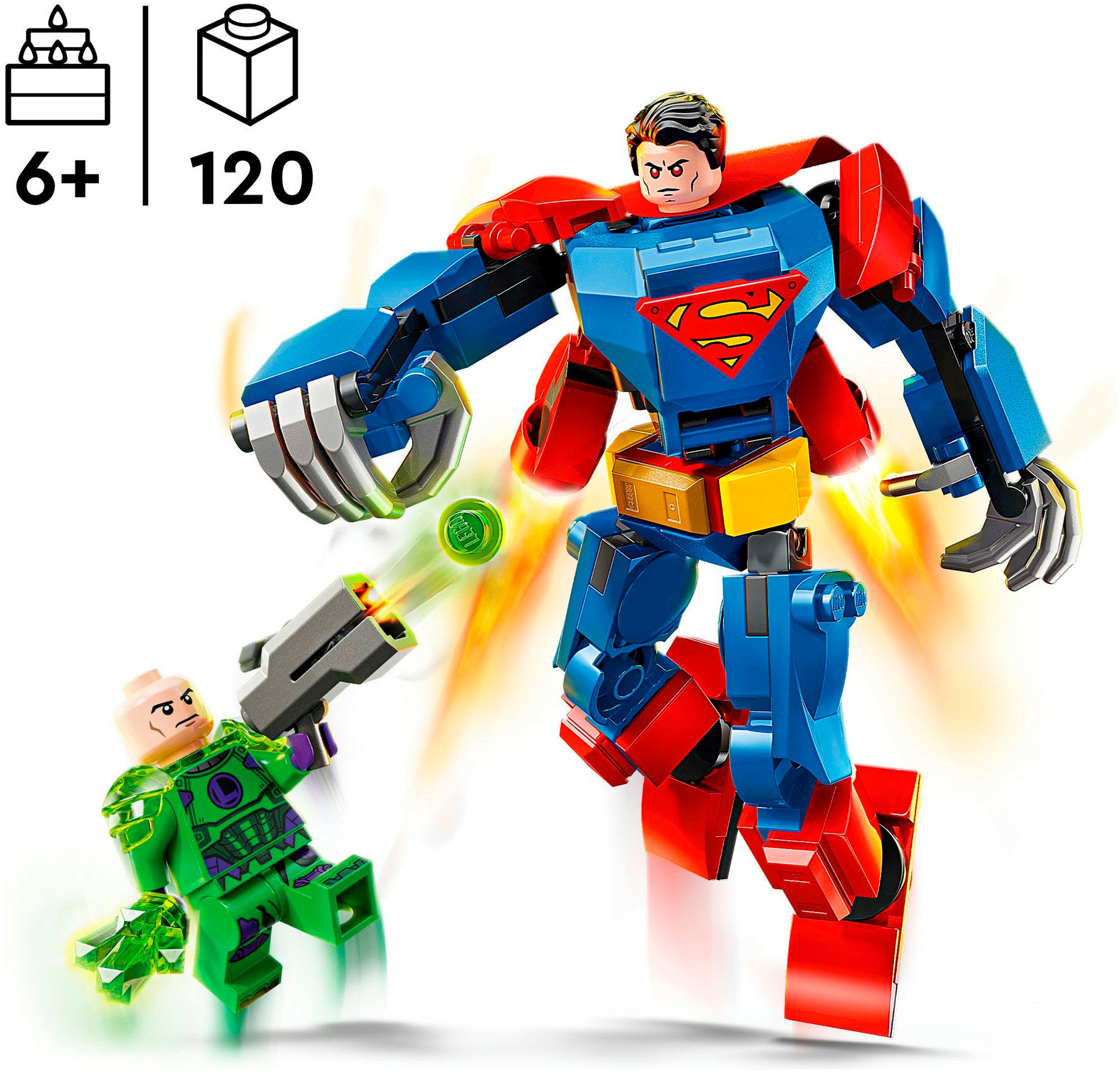 LEGO® Konstruktionsspielsteine »Superman™ Mech vs. Lex Luthor™ (76302), LEGO Super Heroes«, (120 St.), Made in Europe