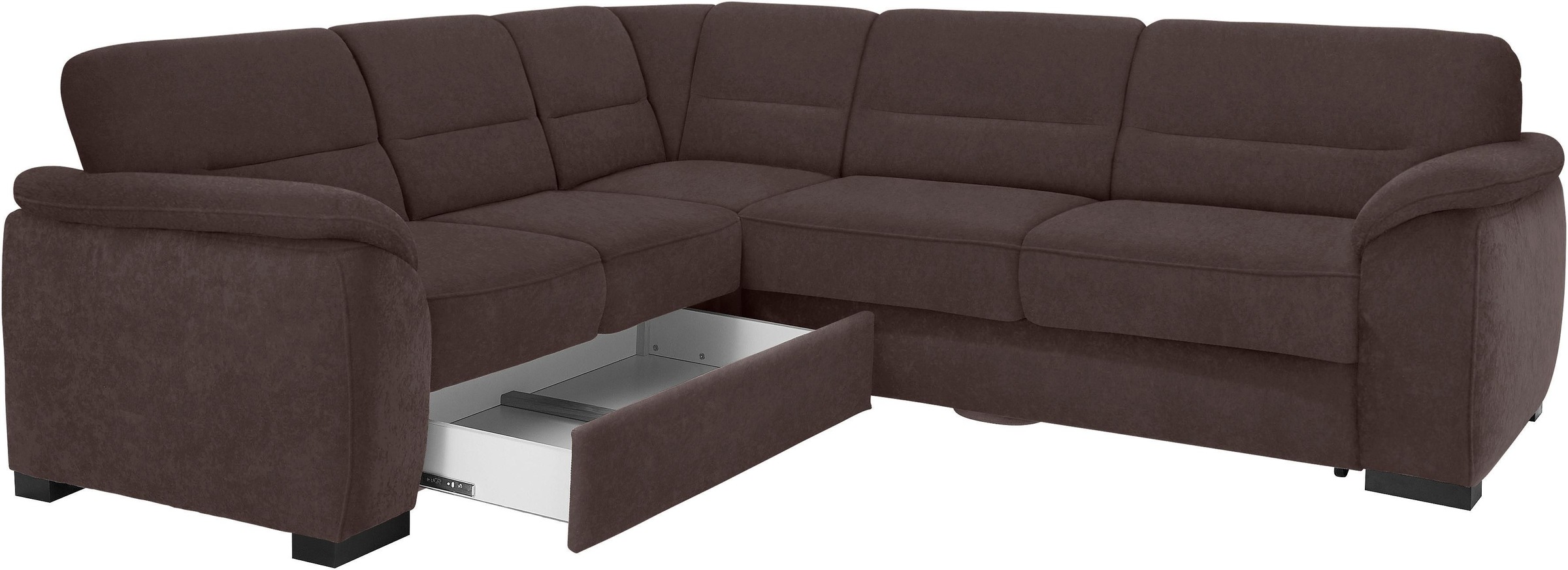 sit&more Ecksofa »Montego L-Form«, wahlweise mit Bettfunktion und Schubkasten