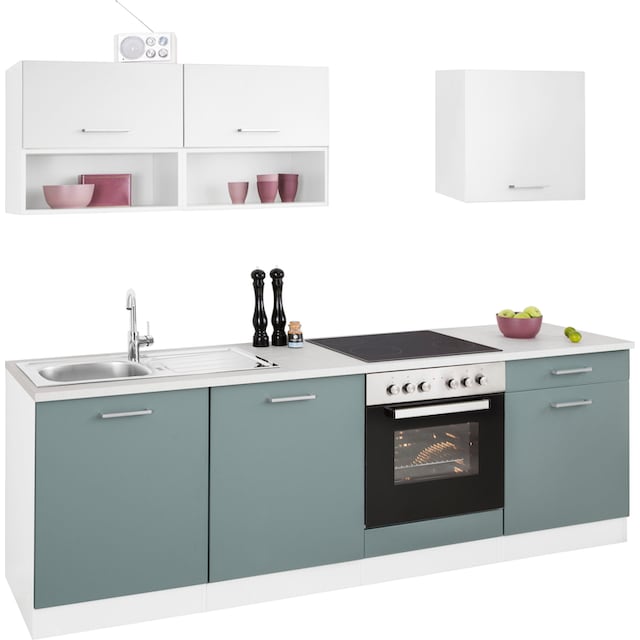 HELD MÖBEL Küchenzeile »Visby«, ohne E-Geräte, Breite 240 cm für  Geschirrspülmaschine auf Raten bestellen