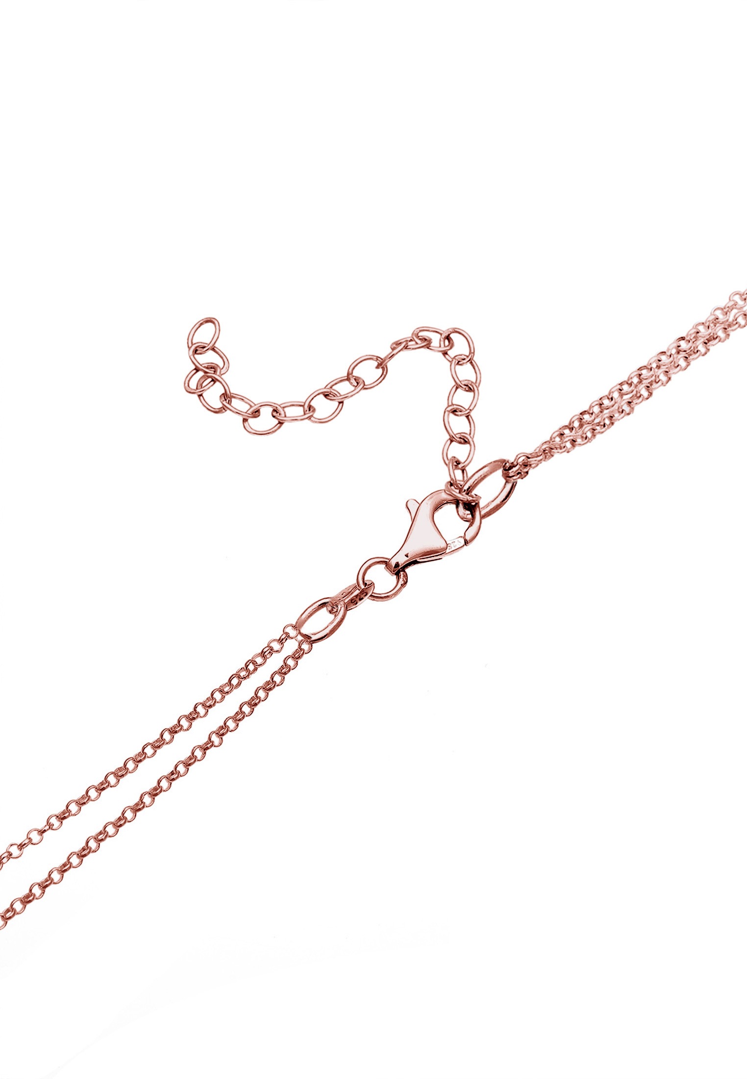 Elli Gliederkette »Layer Kreis Geo Emaille 925er Sterling Silber«