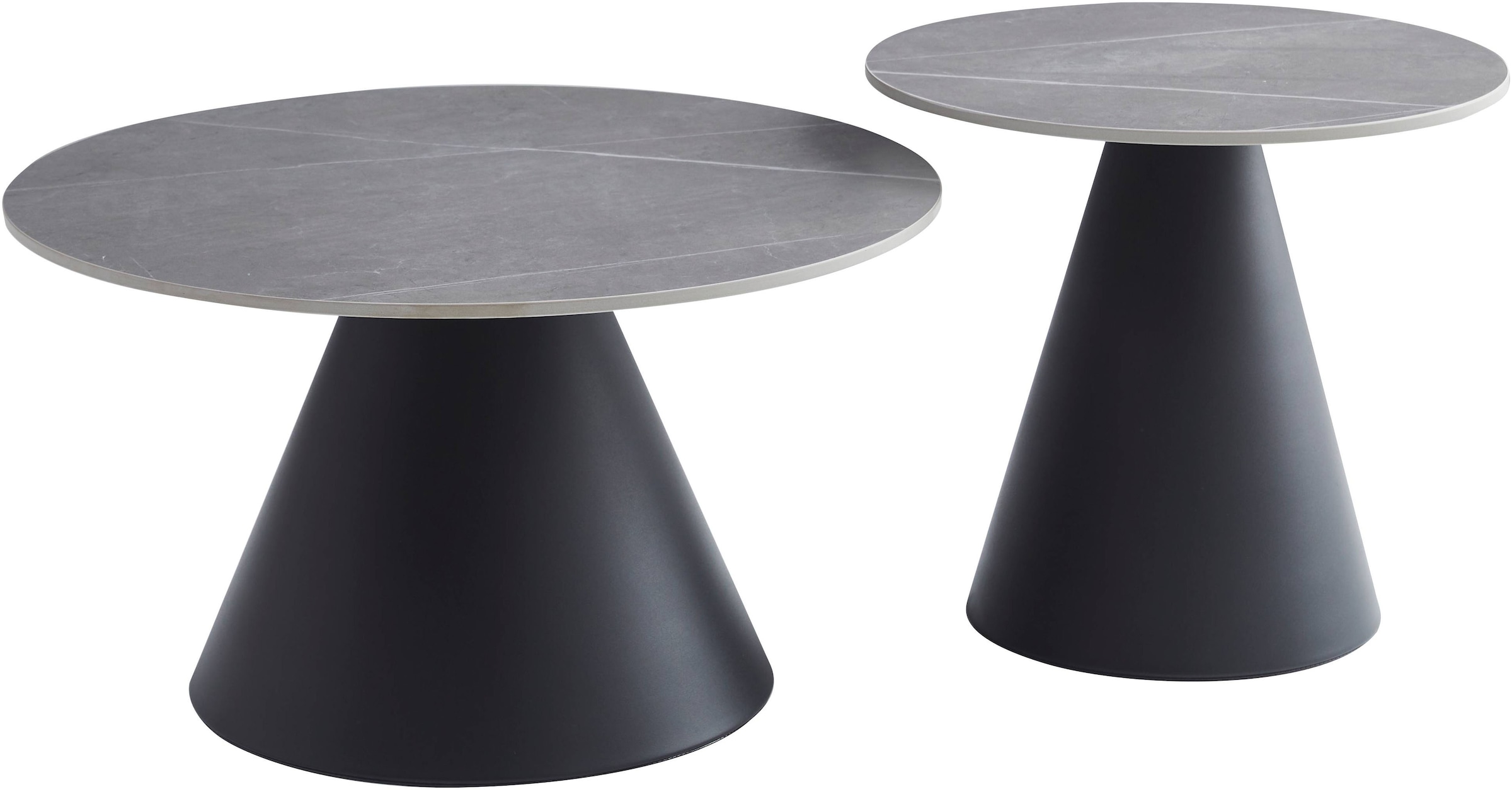 HELA Couchtisch »DUSTIN«, (Set, 2 St.), 2er Set Couchtisch; rund; Sintered günstig online kaufen