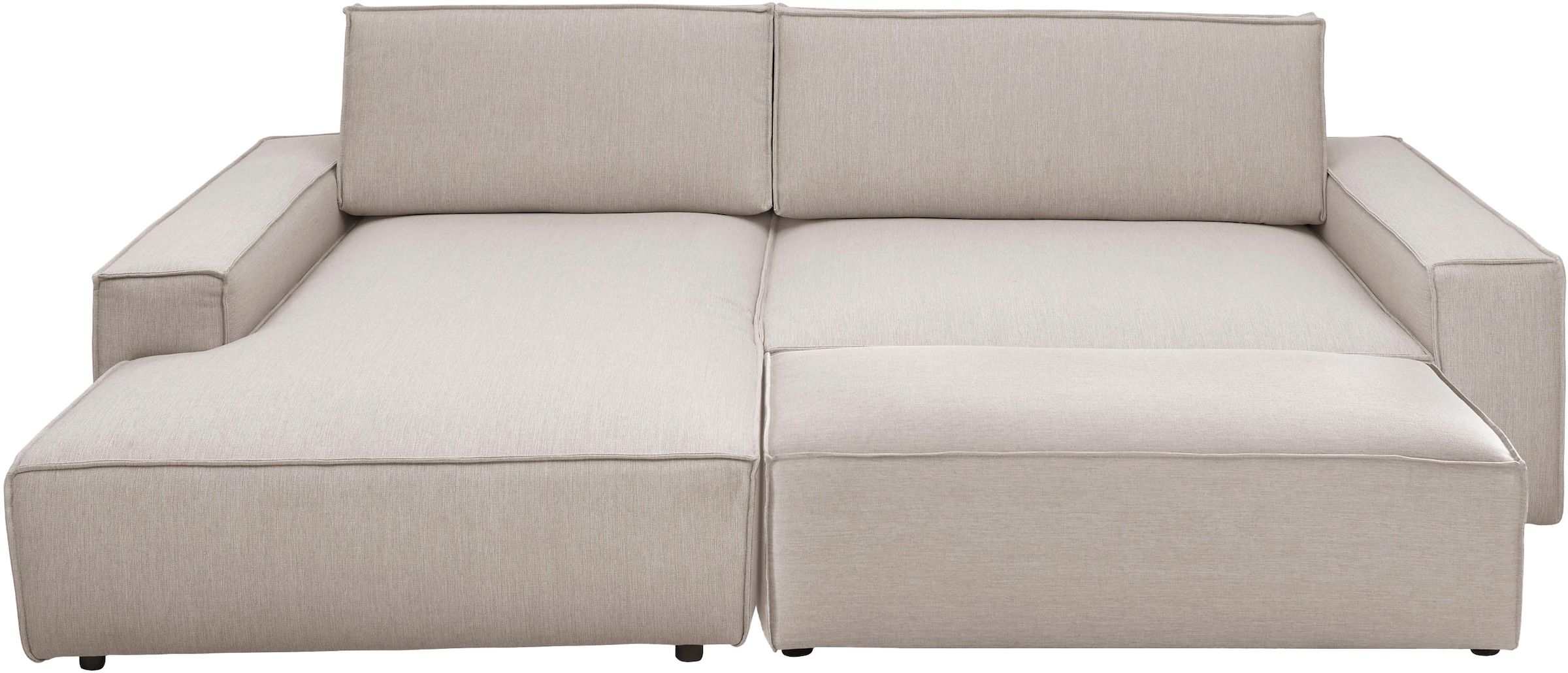 Home affaire Polsterecke »NEU: SHERWOOD XXL tief, L-Form mit Schlaffunktion, Big-Sofa mit Hocker«, (Set, 2 St.), stellbar zum Schlafsofa (Krokodilverbinder), Cord, Leinenoptik