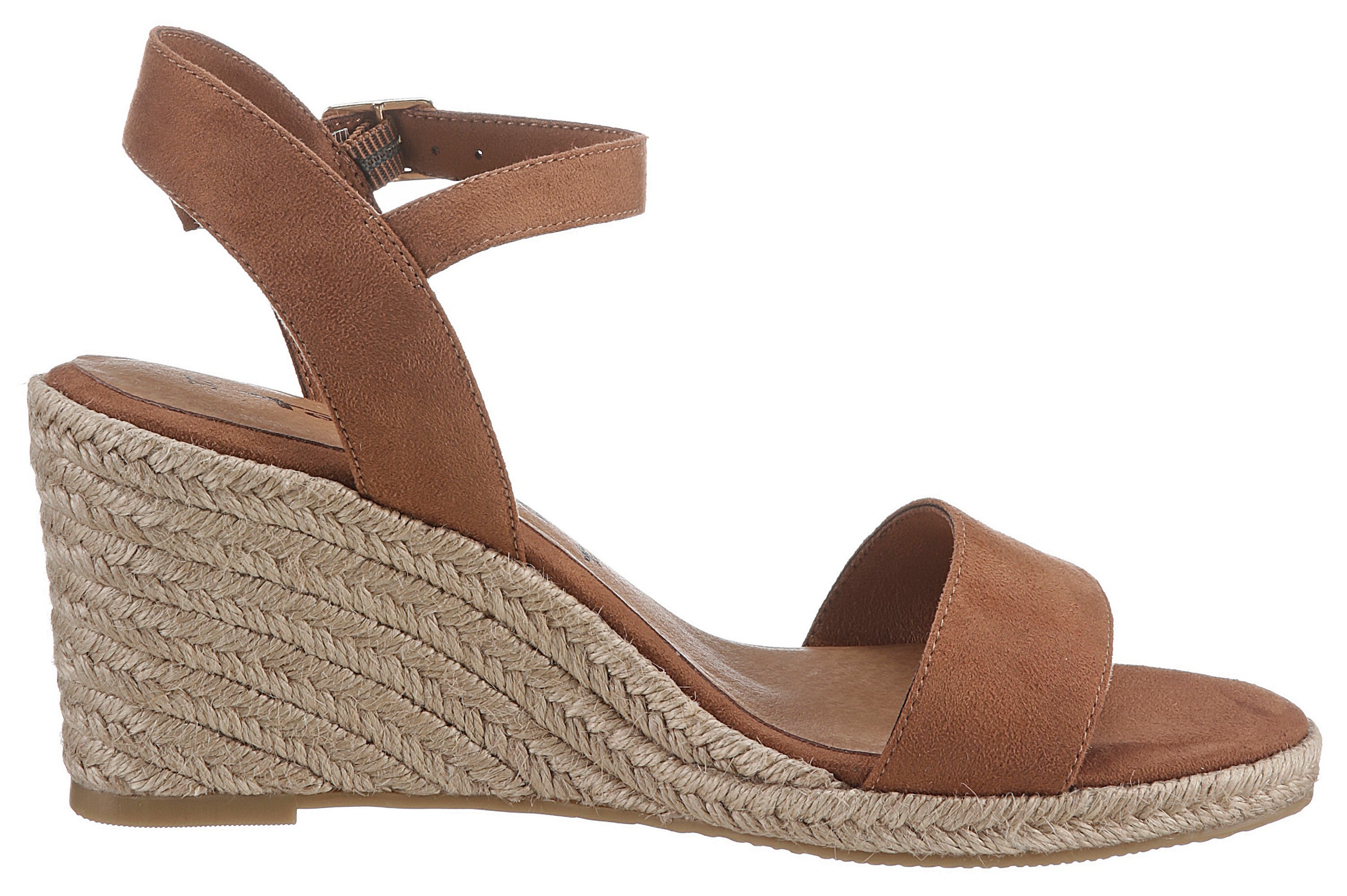 Tamaris Keilsandalette, Sommerschuh, Sandale, Keilabsatz, mit verstellbarem Riemchen