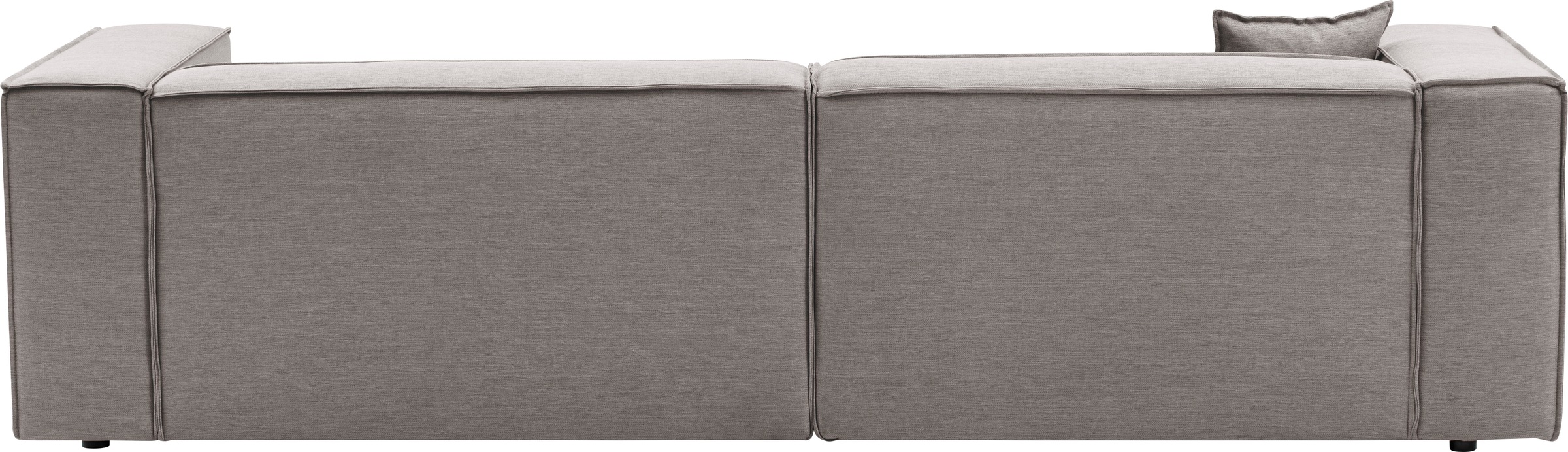 LeGer Home by Lena Gercke Ecksofa »PIARA mit Kedernaht, Cord, Leinenoptik o. Strukturstoff, Couch, L-Form« wahlweise Ottomane rechts/links, schwarze Füße, bequemer Sitzkomfort