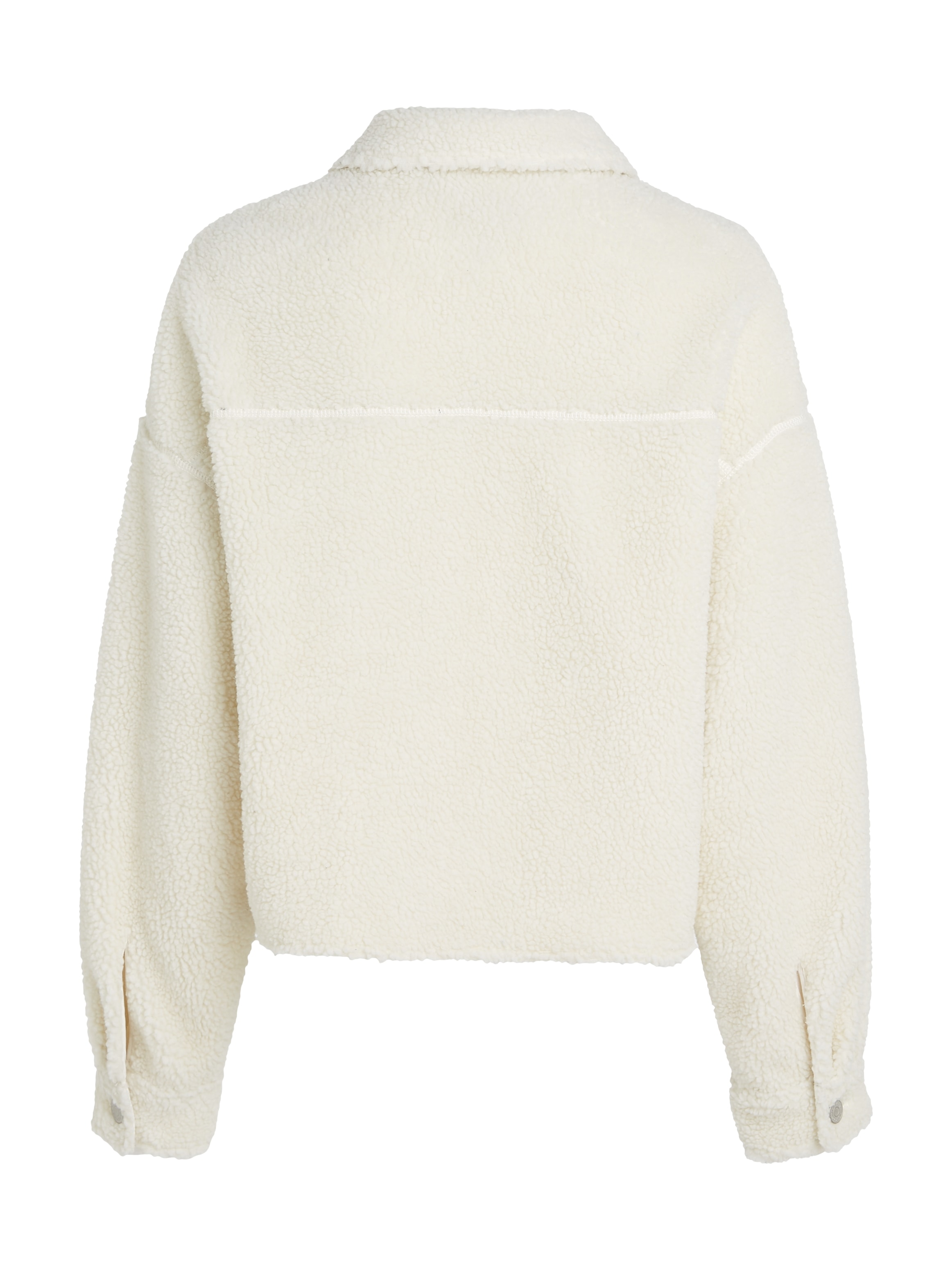 Tommy Jeans Curve Outdoorbluse »TJW TEDDY BADGE OVERSHIRT EXT«, in Großen Größen, mit Badge
