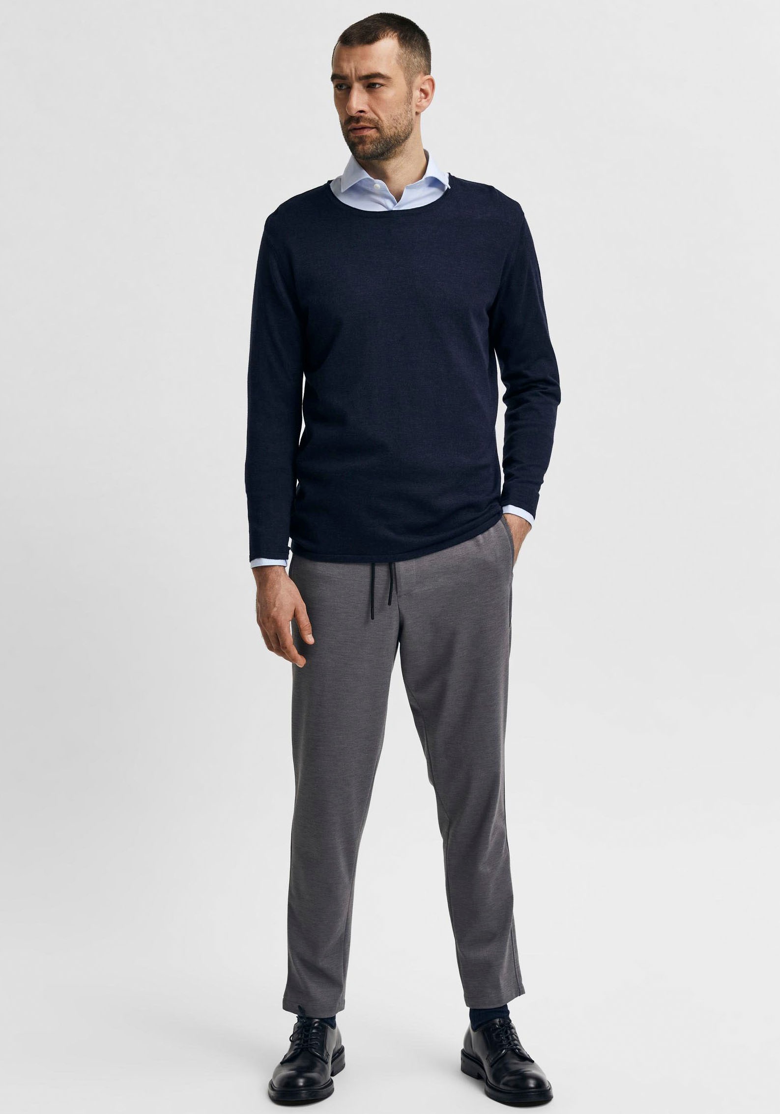 SELECTED HOMME Rundhalspullover »ROME KNIT«