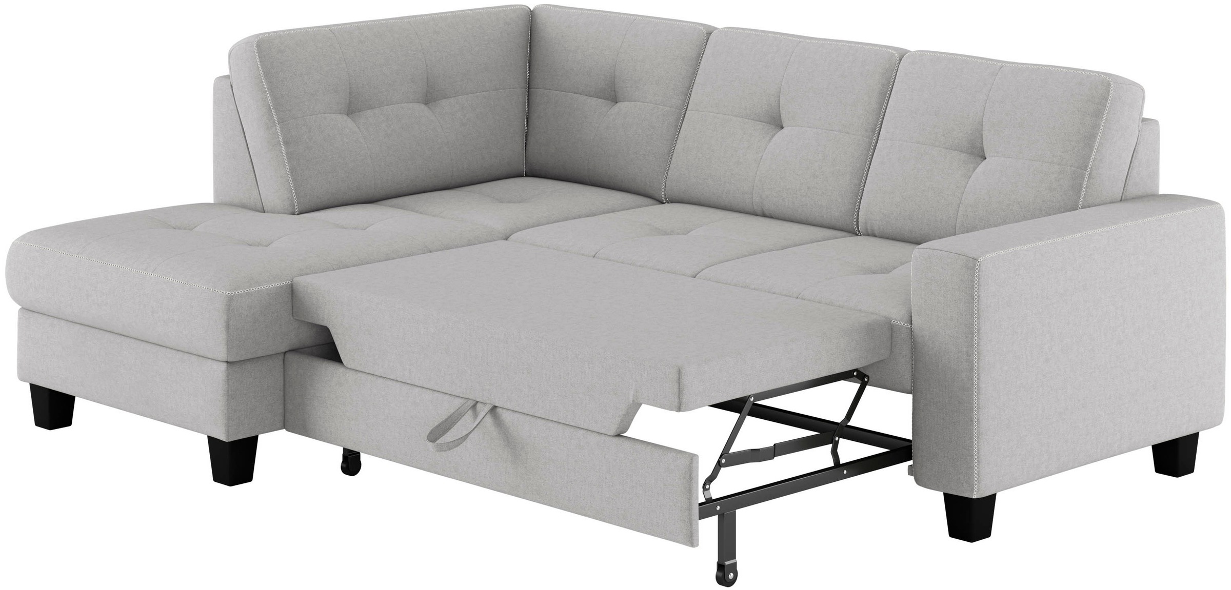 Places of Style Ecksofa »Varese«, wahlweise mit Bettfunktion und Bettkasten