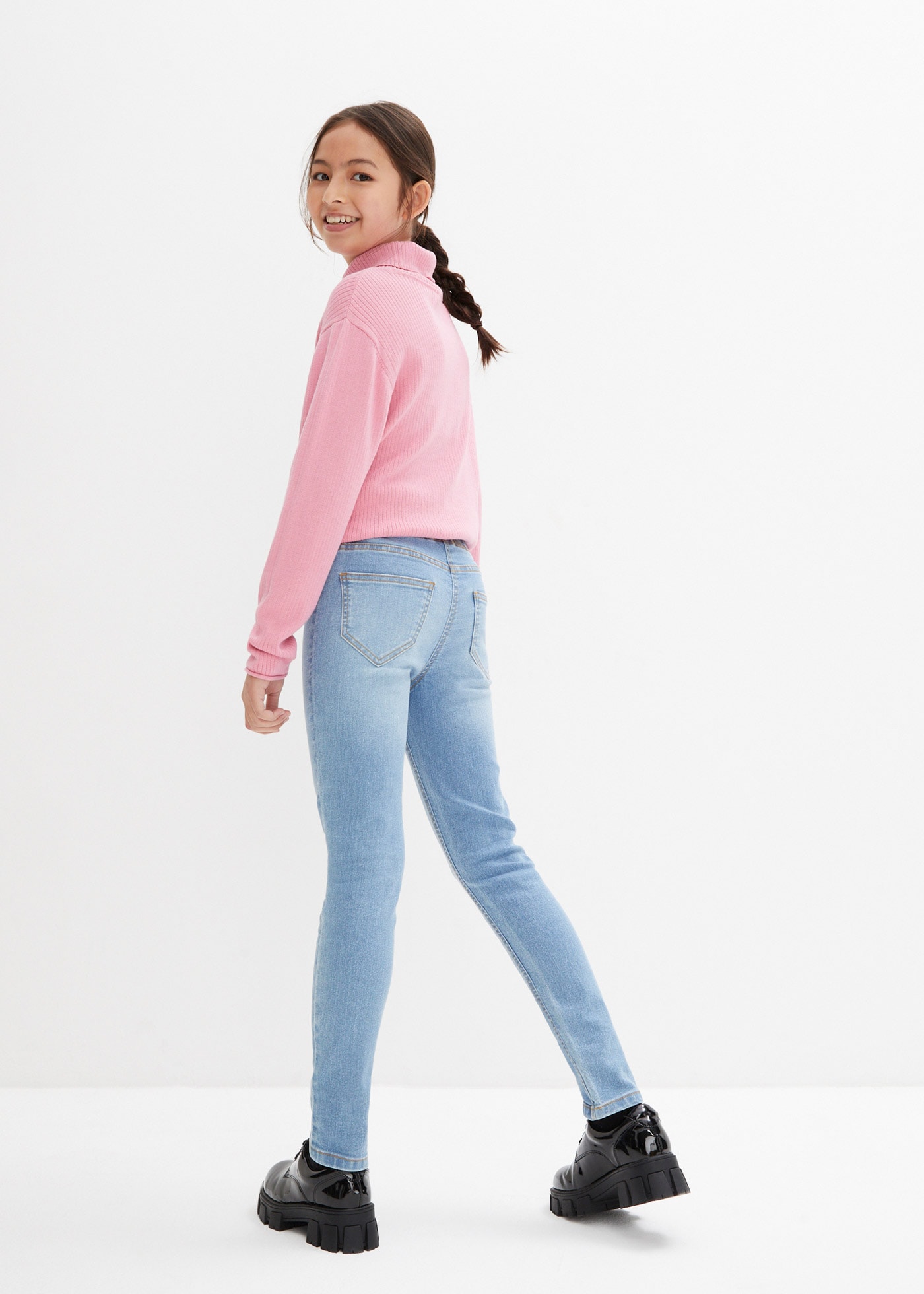 bonprix Jeansjeggings Packung, 2 Stk. Skinny Fit, mit angedeuteten Taschen